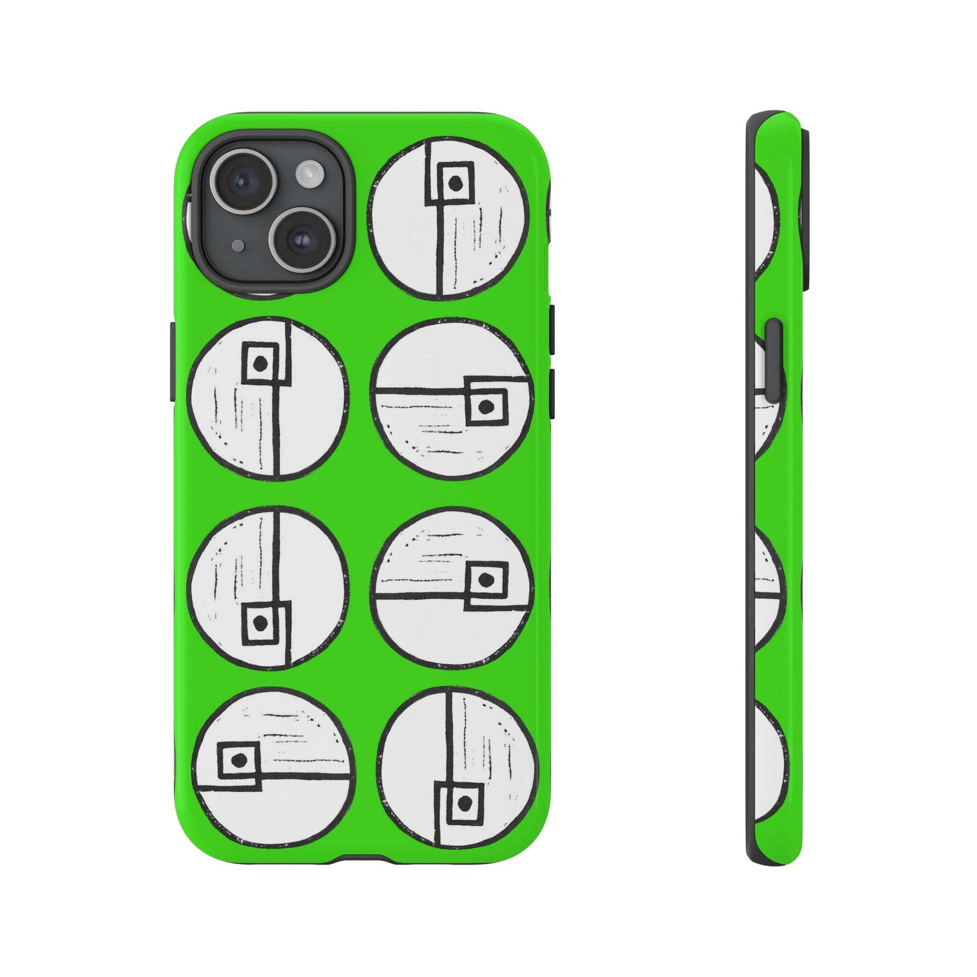 Rotating Rectangle Green Phone case - InkLovePrint