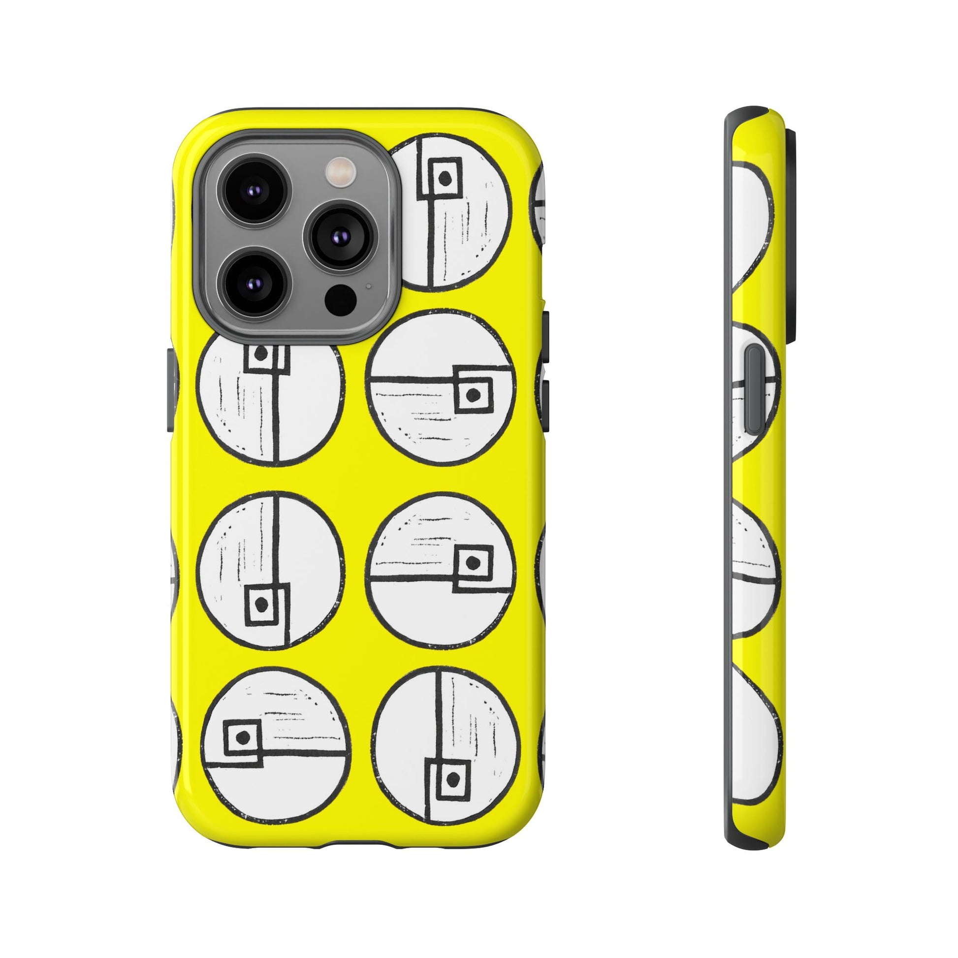 Rotating Rectangle Yellow Phone case - InkLovePrint