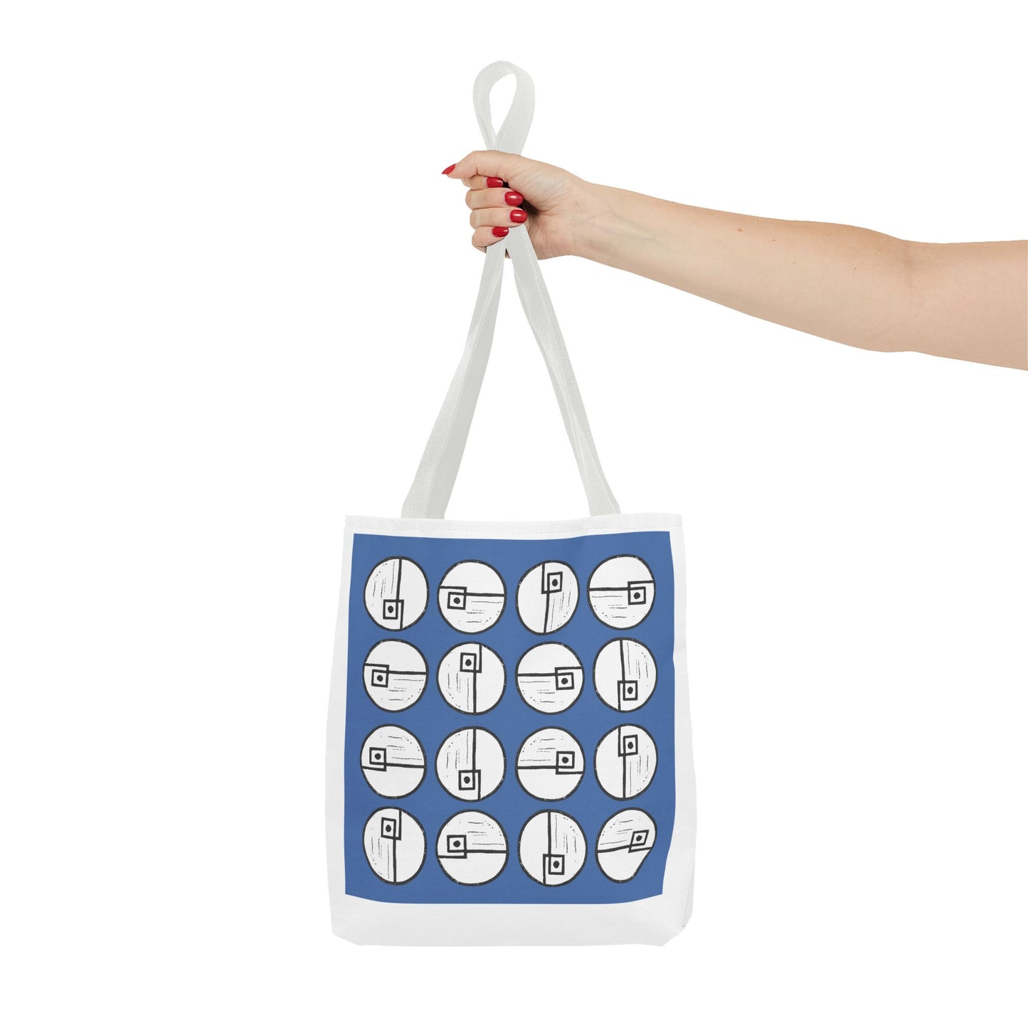 Rotating Rectangle Blue Tote Bag - InkLovePrint