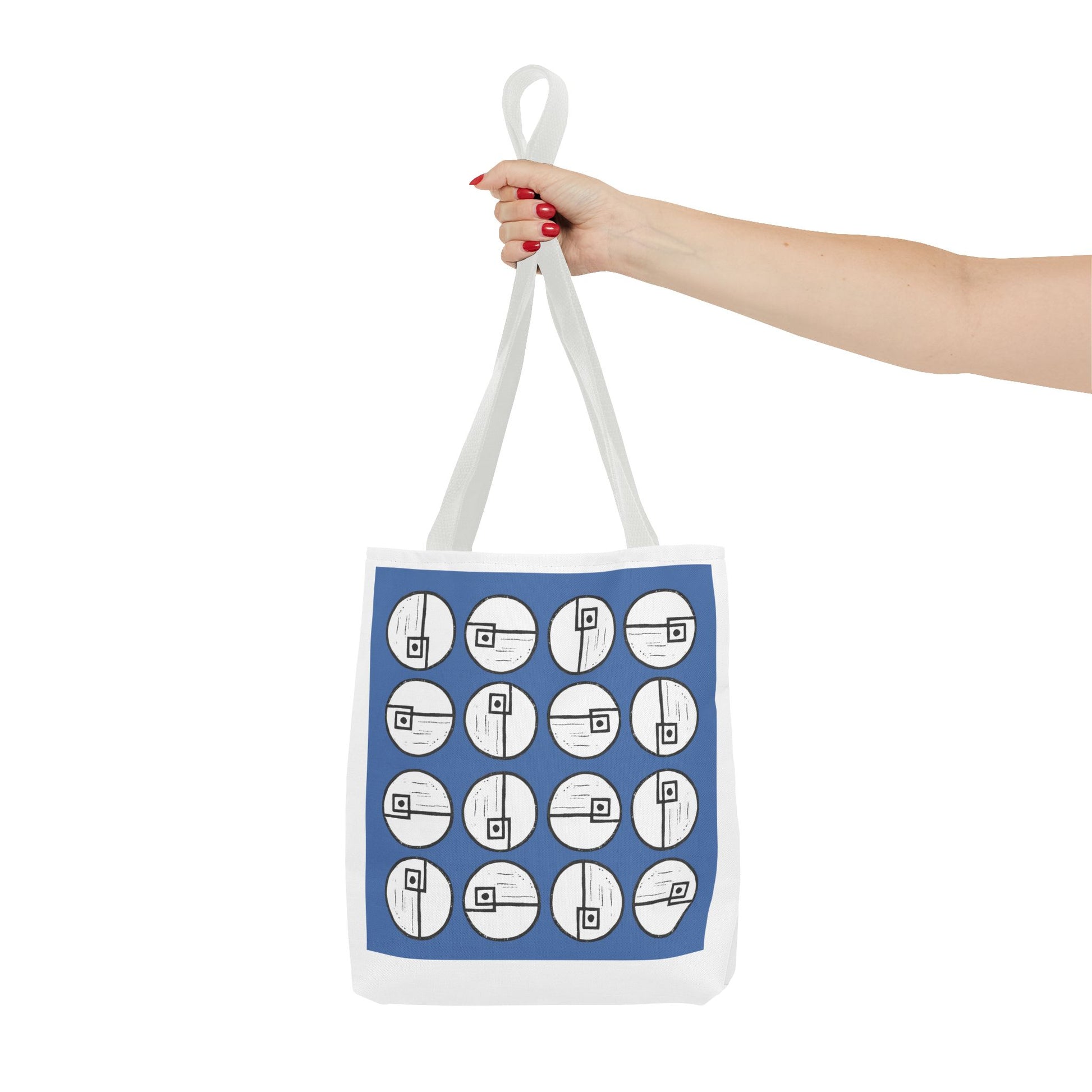 Rotating Rectangle Blue Tote Bag - InkLovePrint