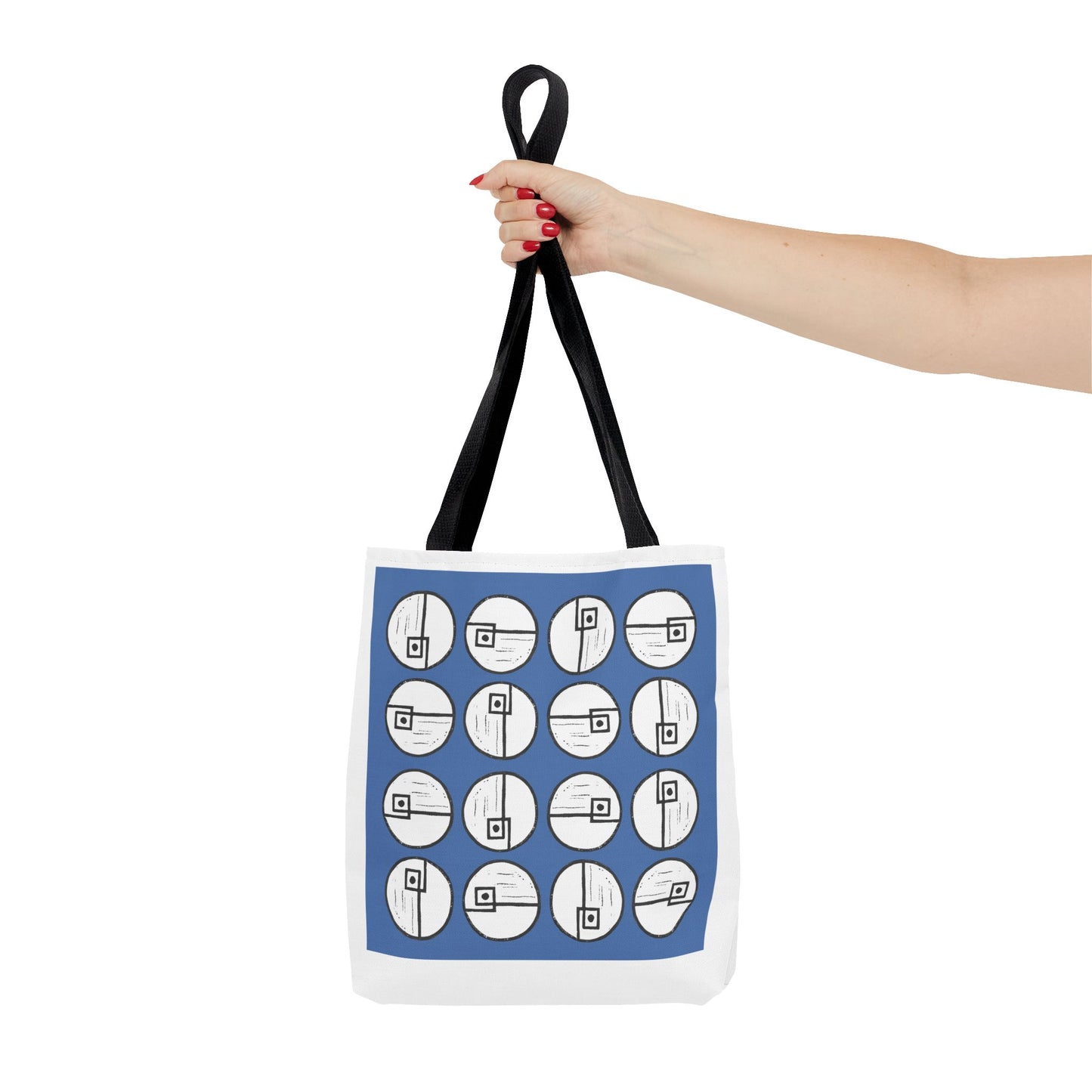 Rotating Rectangle Blue Tote Bag - InkLovePrint