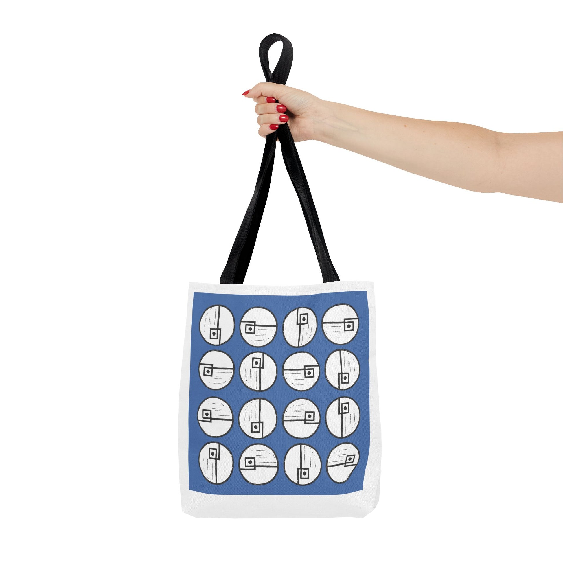 Rotating Rectangle Blue Tote Bag - InkLovePrint
