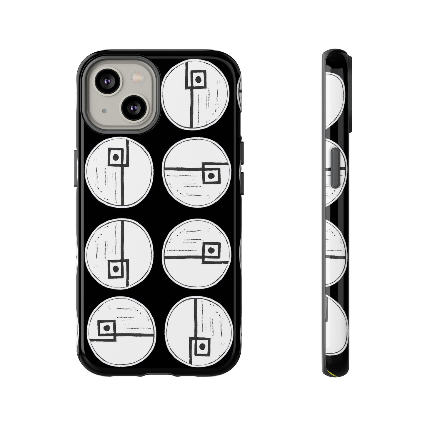 Rotating Rectangle Black Phone case - InkLovePrint