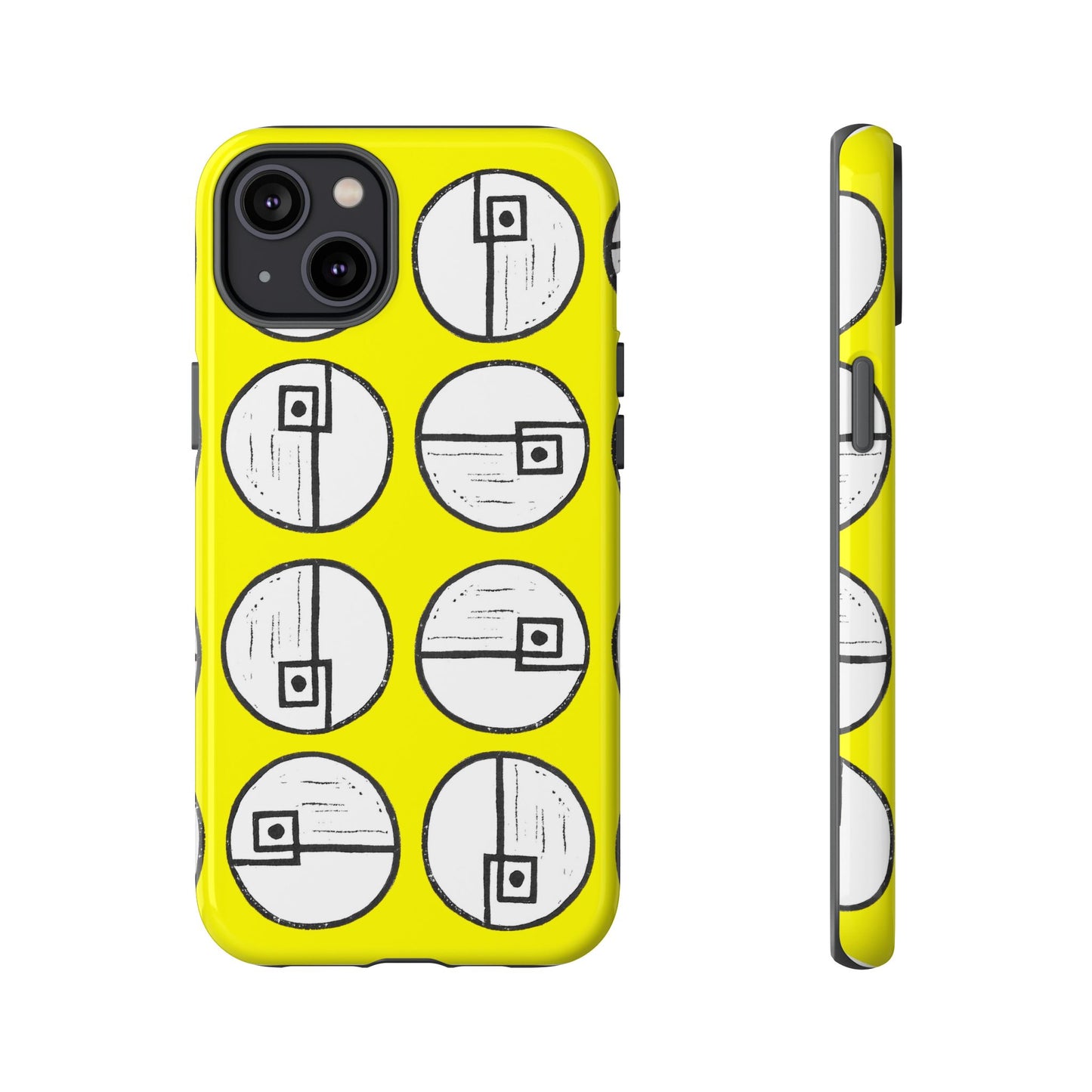 Rotating Rectangle Yellow Phone case - InkLovePrint