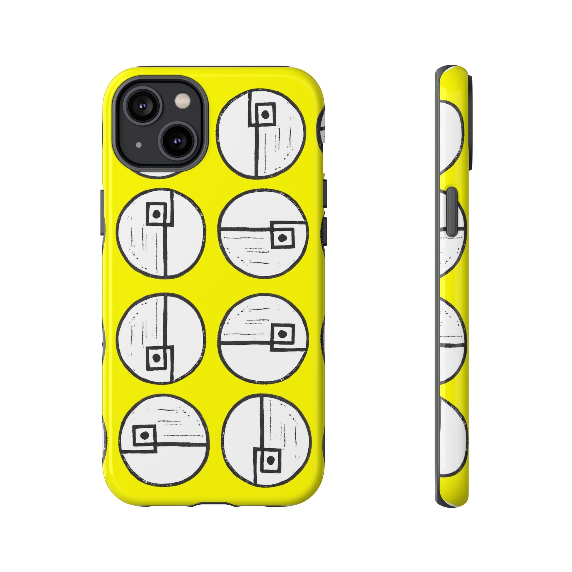 Rotating Rectangle Yellow Phone case - InkLovePrint
