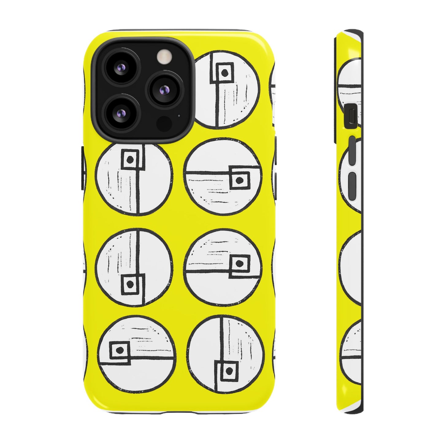 Rotating Rectangle Yellow Phone case - InkLovePrint