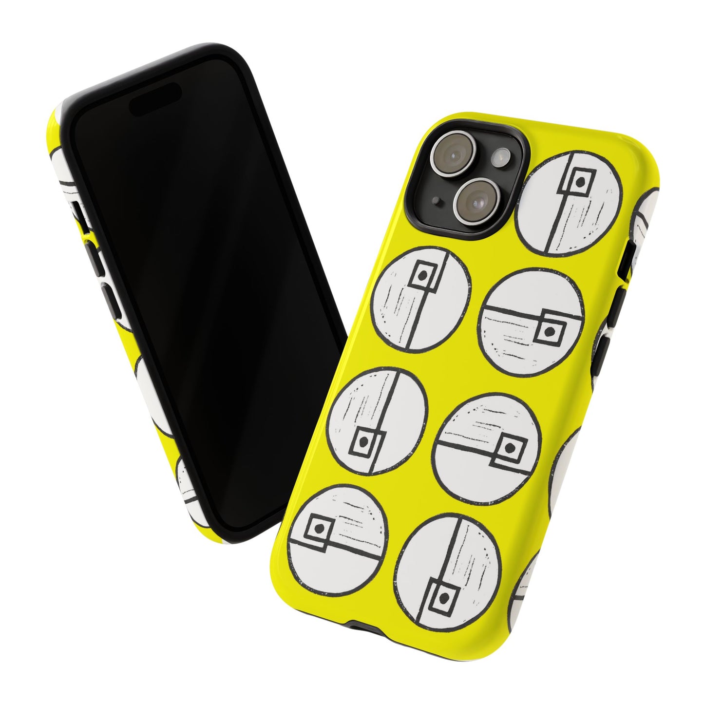Rotating Rectangle Yellow Phone case - InkLovePrint