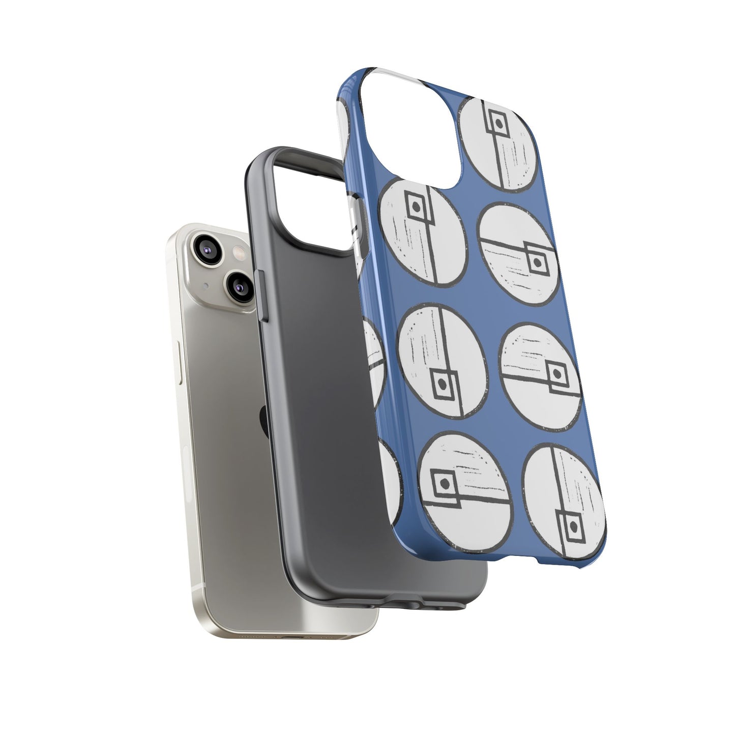 Rotating Rectangle Blue Phone case - InkLovePrint
