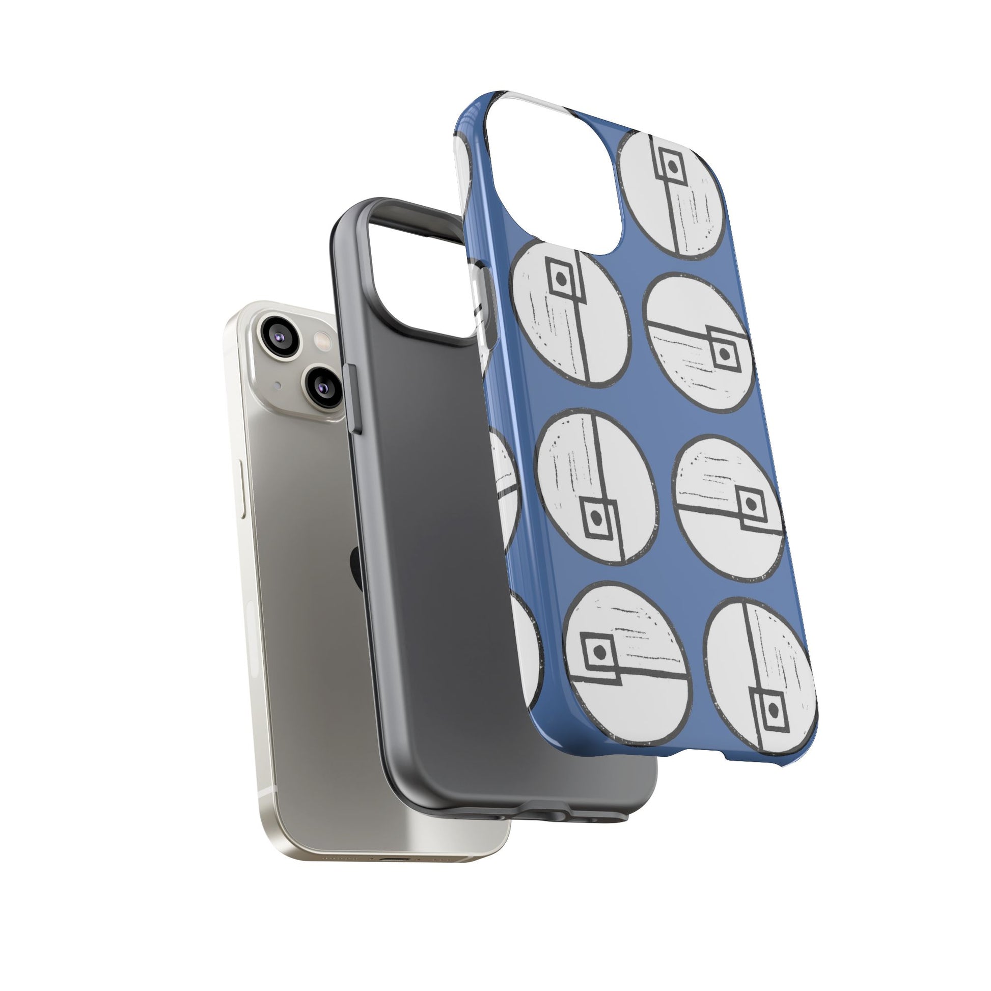Rotating Rectangle Blue Phone case - InkLovePrint