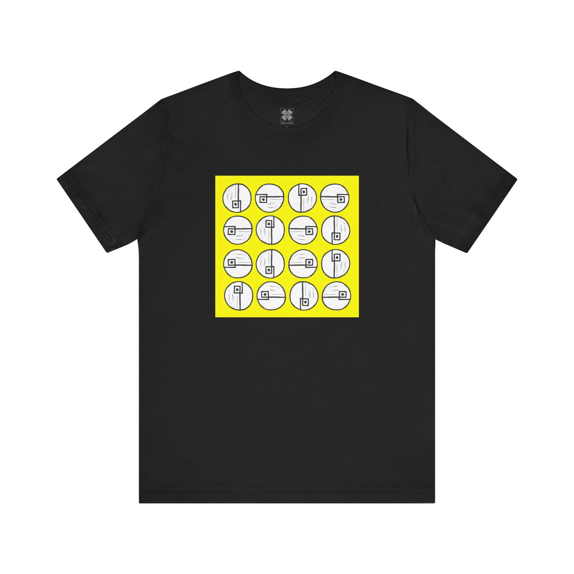 Rotating Rectangle on Yellow Unisex T-Shirt - InkLovePrint