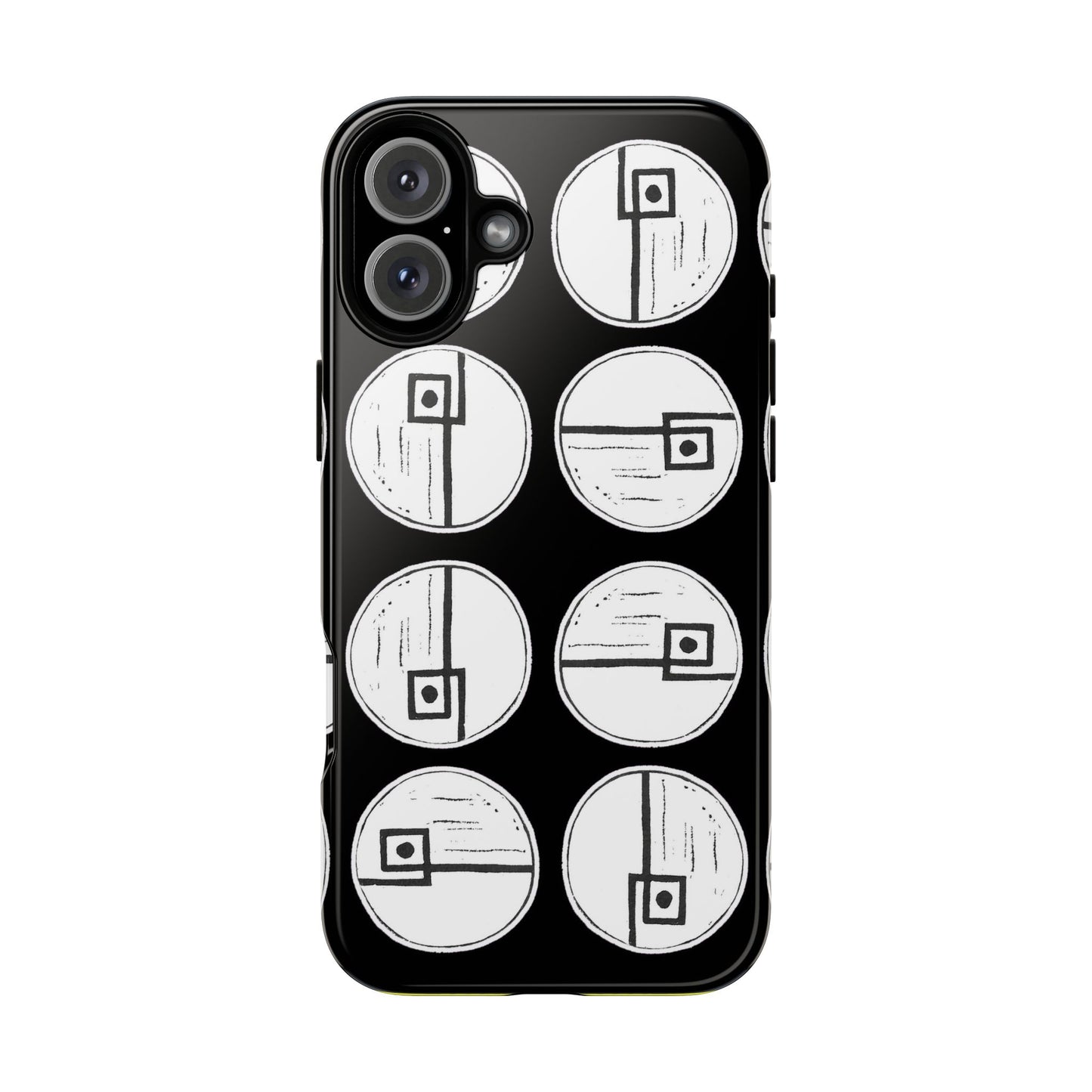 Rotating Rectangle Black Phone case - InkLovePrint