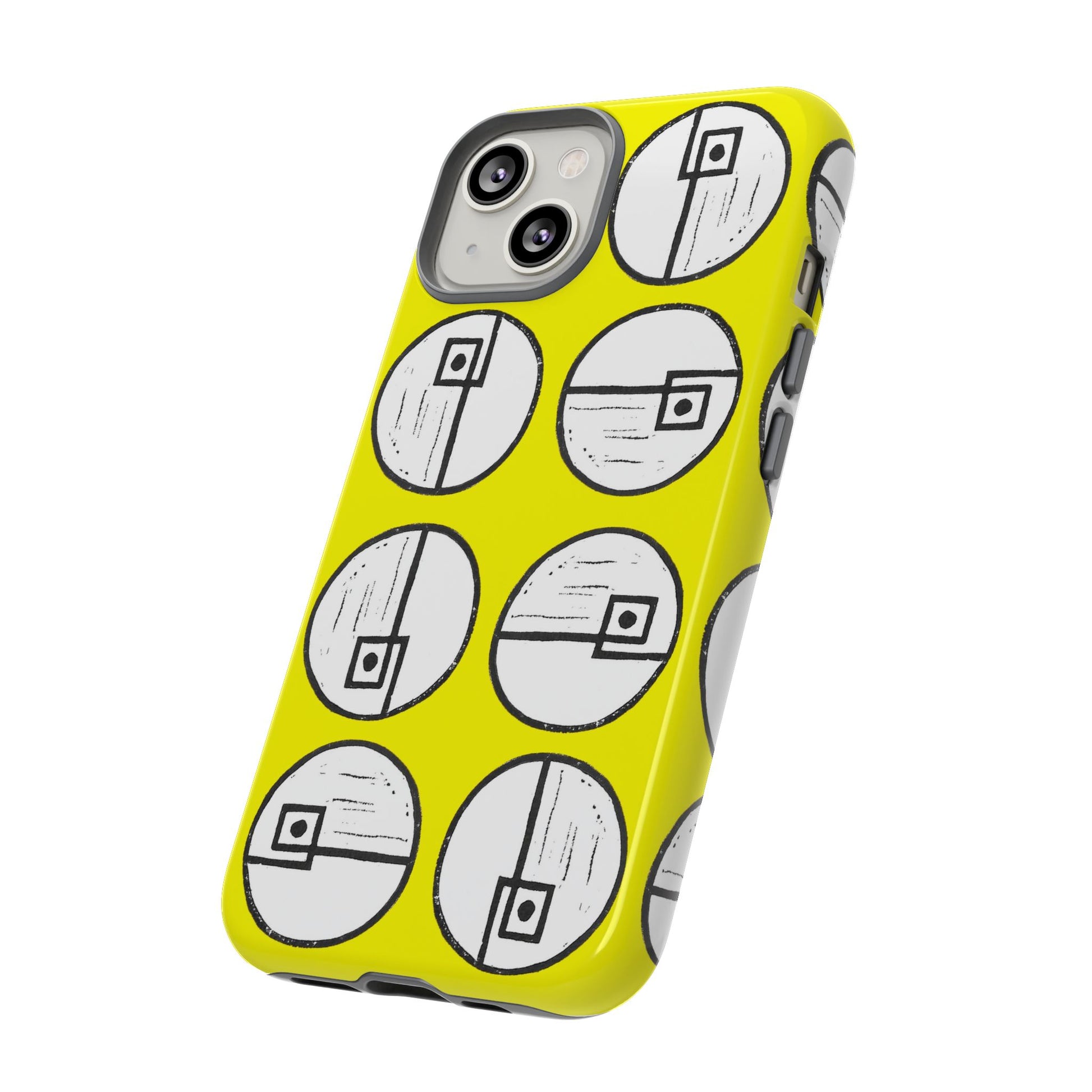 Rotating Rectangle Yellow Phone case - InkLovePrint