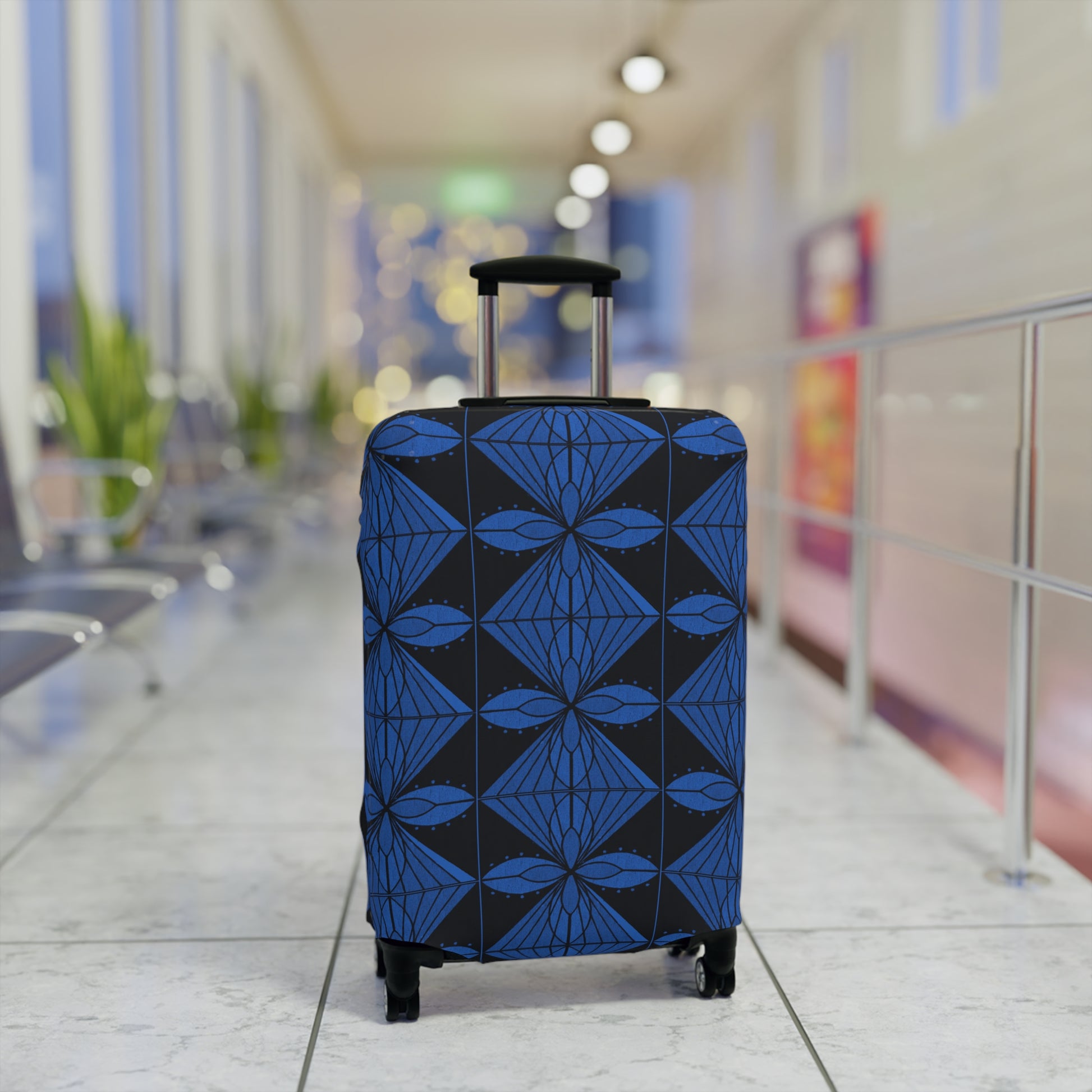 Geometric Blue 1 Luggage Cover - InkLovePrint