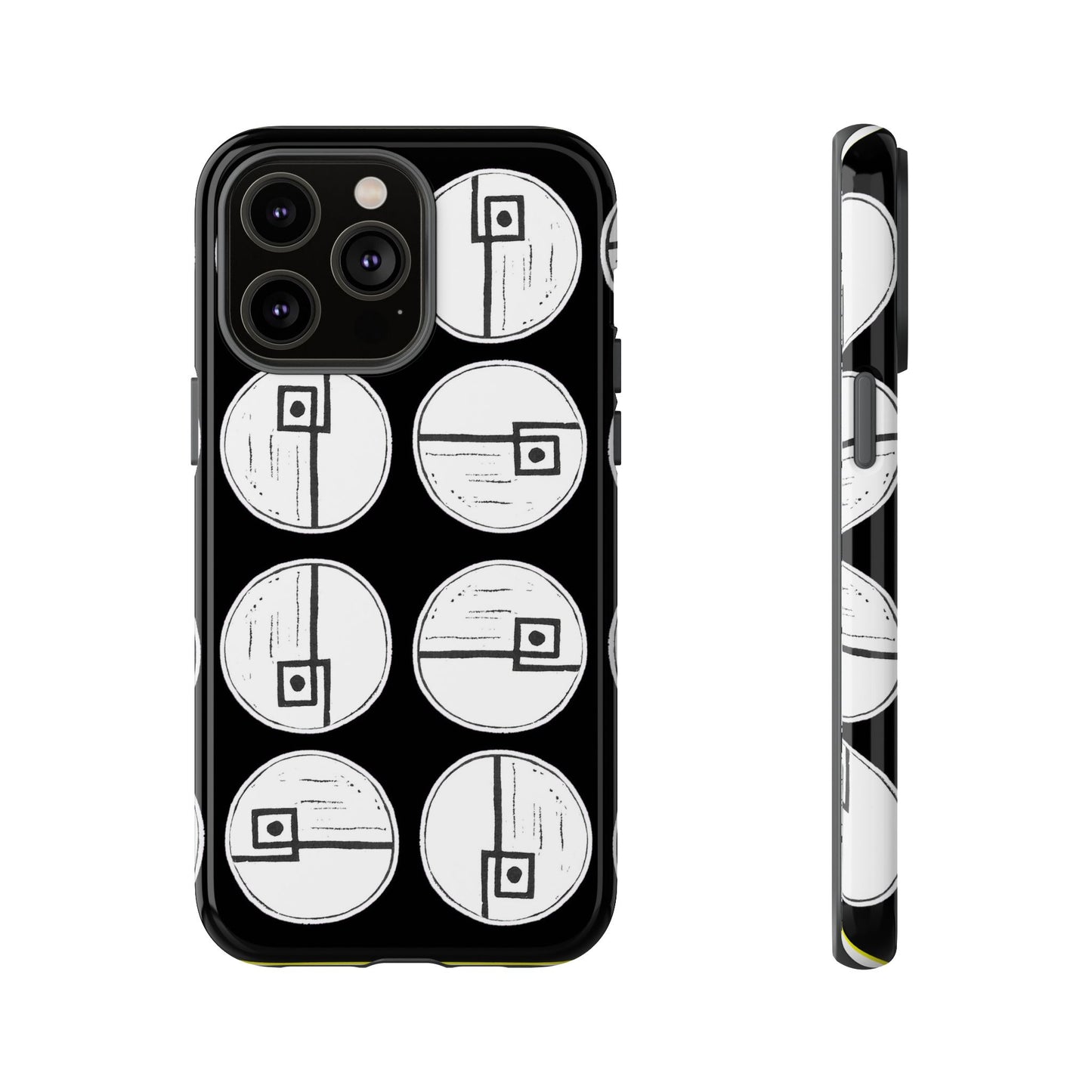 Rotating Rectangle Black Phone case - InkLovePrint