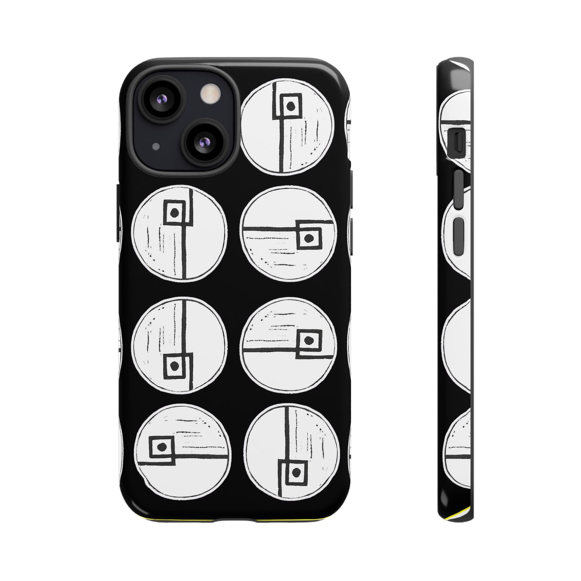 Rotating Rectangle Black Phone case - InkLovePrint