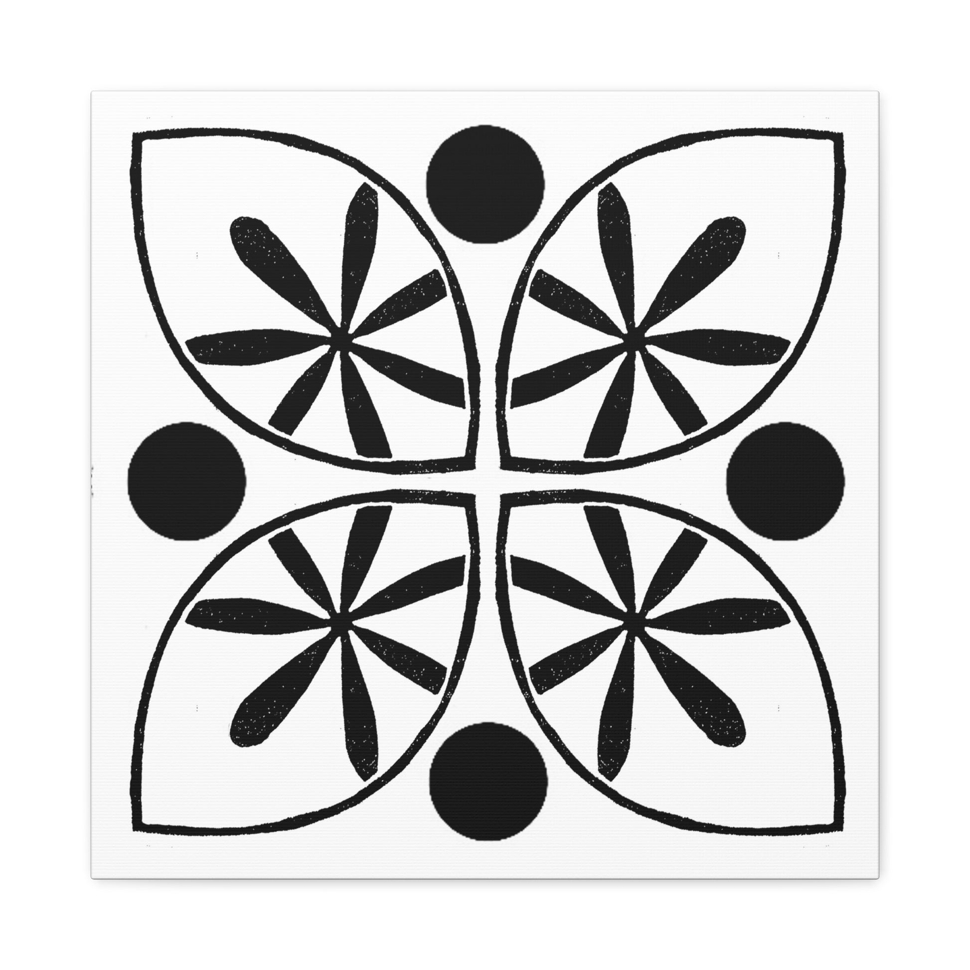 Black Flower Artwork - canvas - InkLovePrint