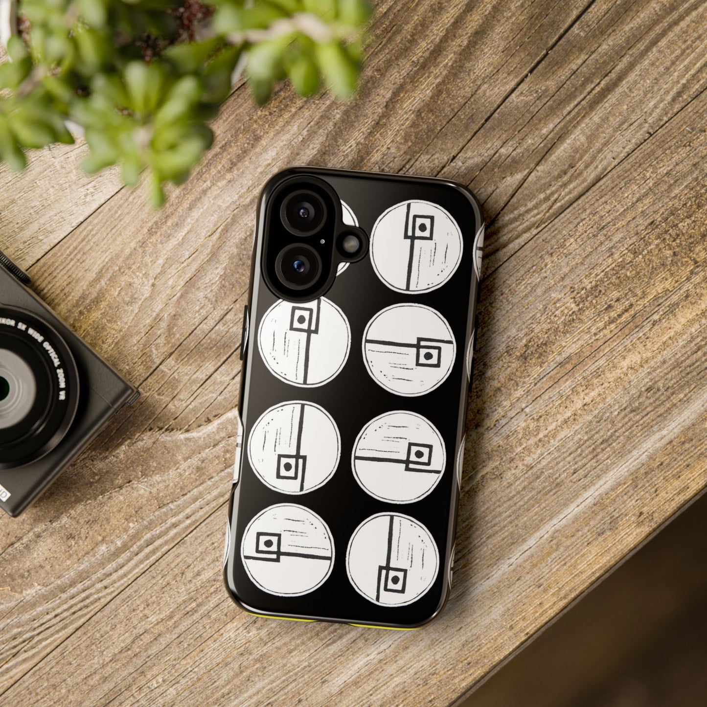 Rotating Rectangle Black Phone case - InkLovePrint