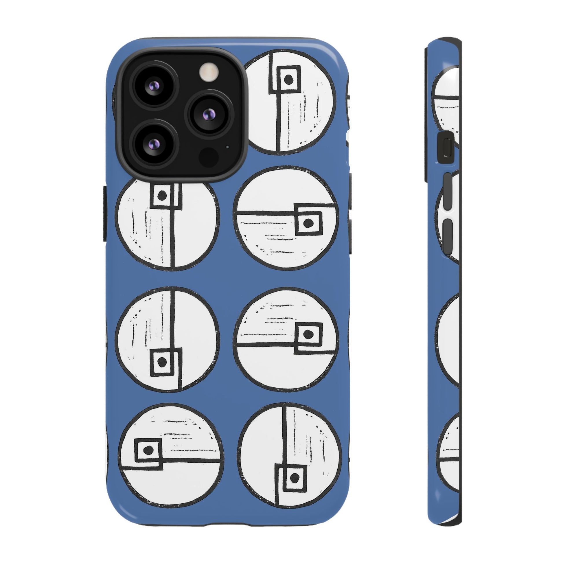 Rotating Rectangle Blue Phone case - InkLovePrint