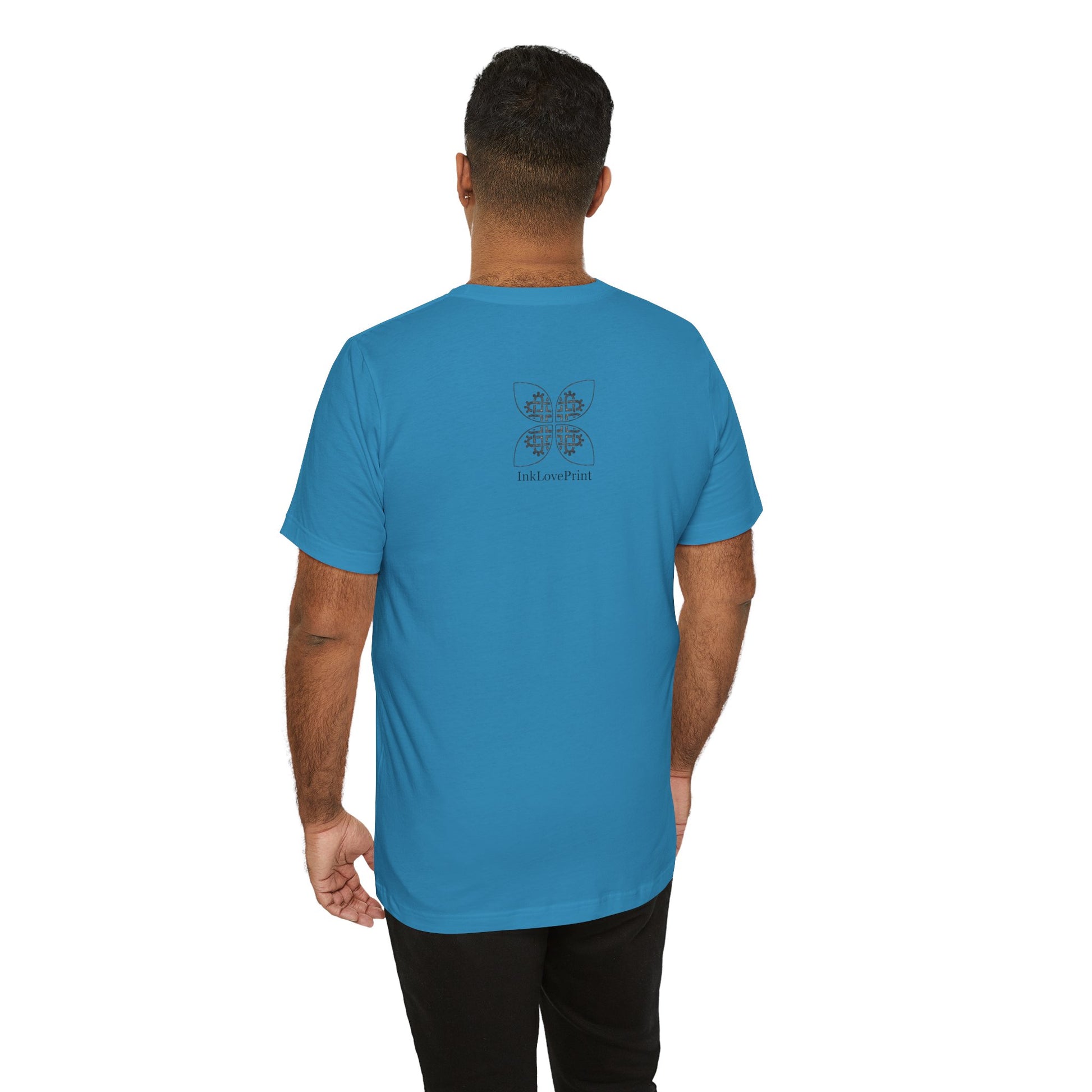 Celtic Heart Motif Black Design T-Shirt - InkLovePrint