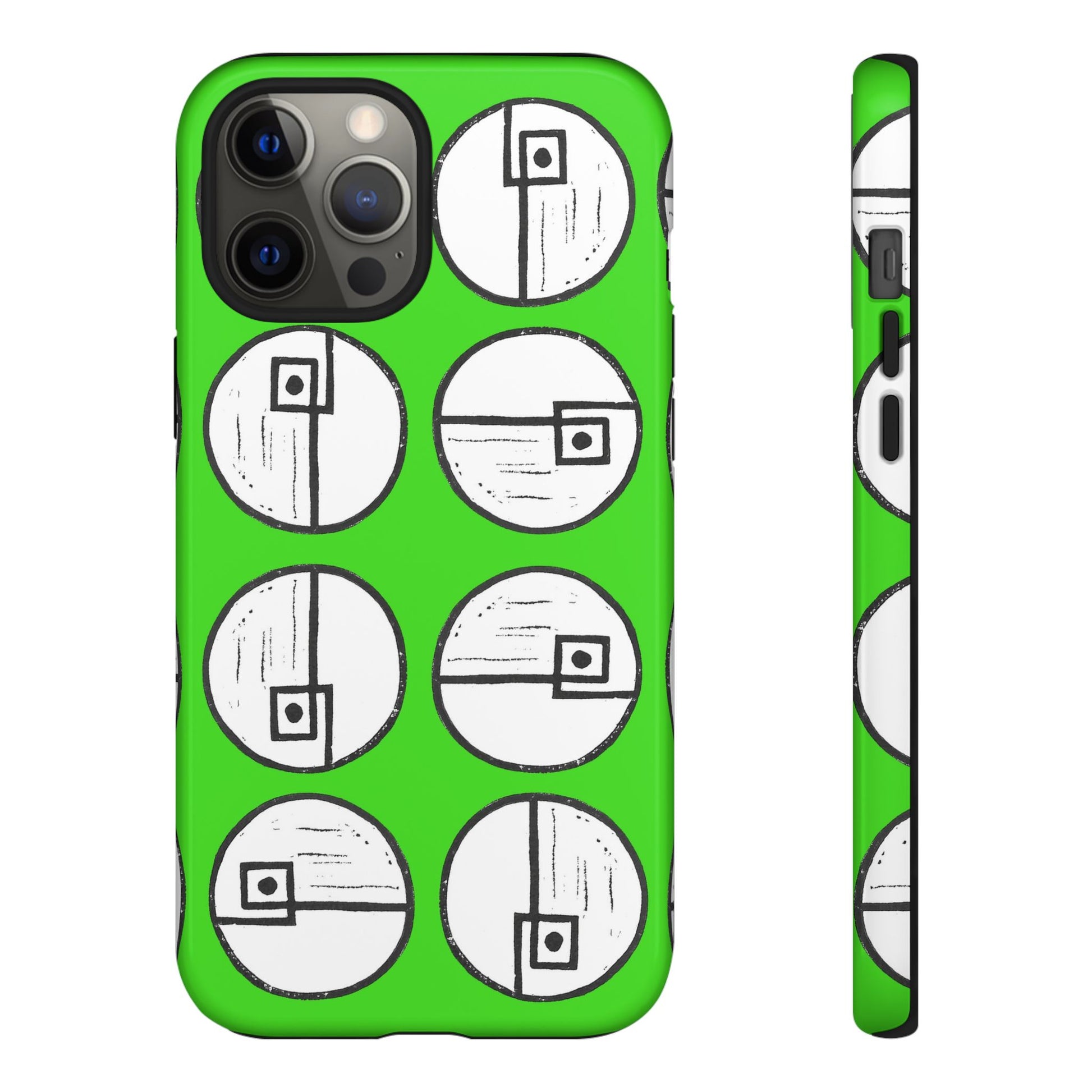 Rotating Rectangle Green Phone case - InkLovePrint