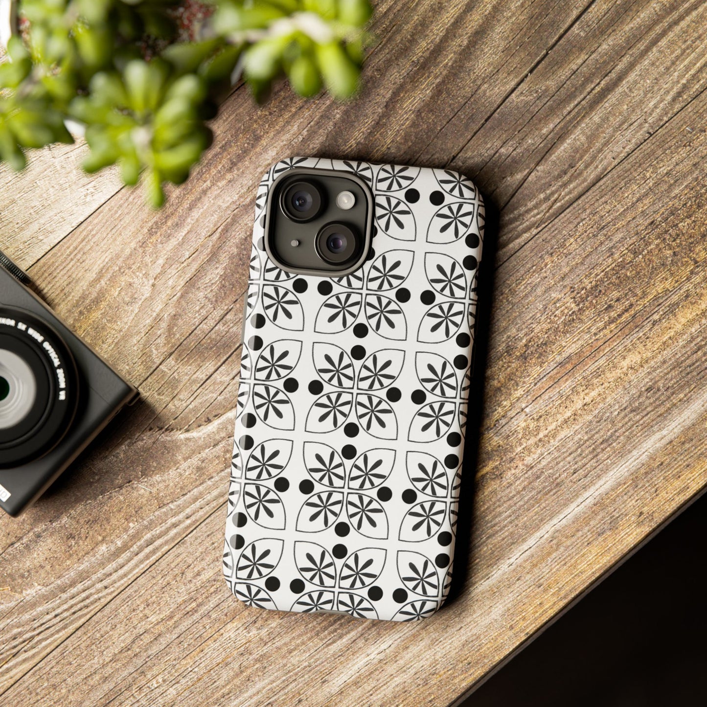 Black Flower Phone case - InkLovePrint