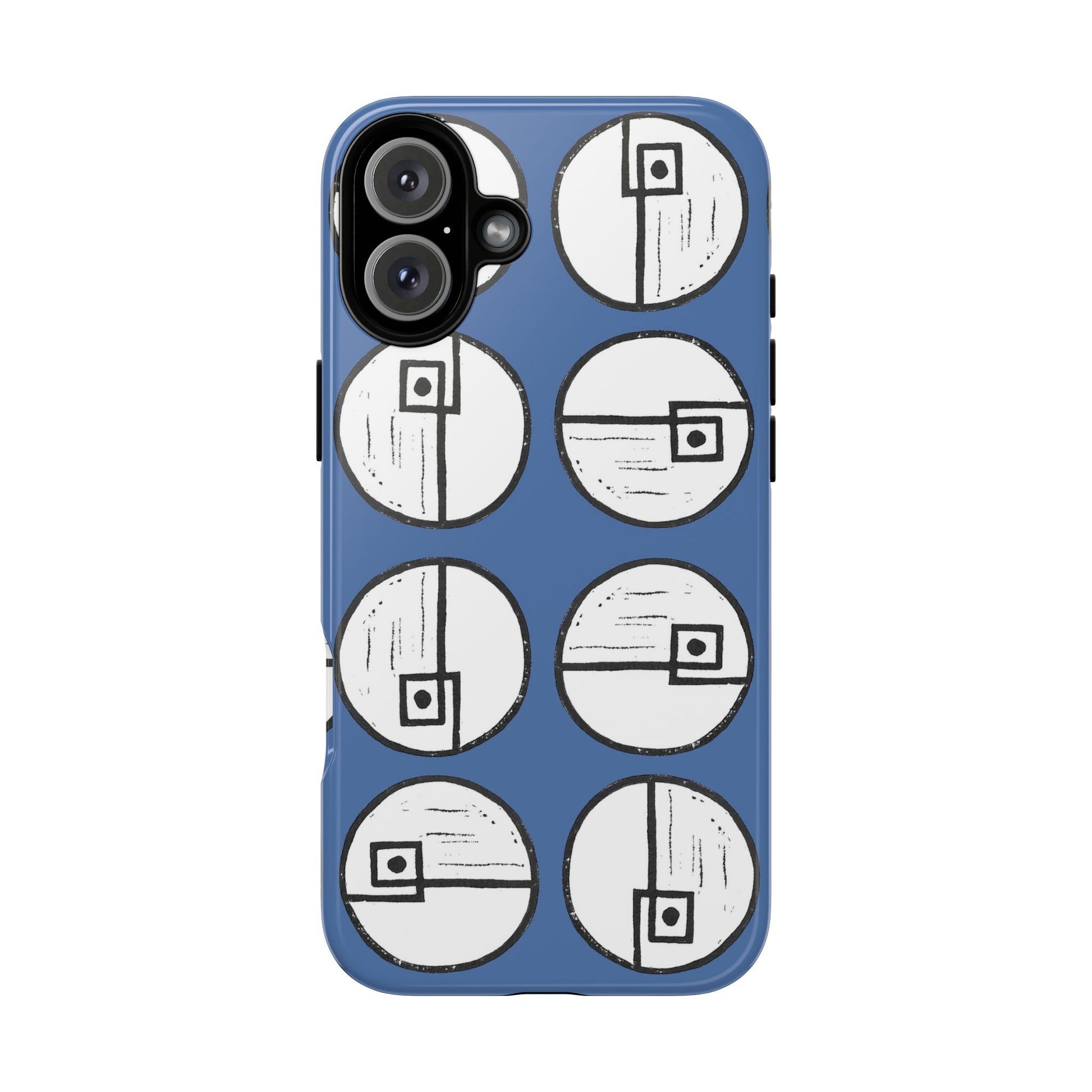 Rotating Rectangle Blue Phone case - InkLovePrint