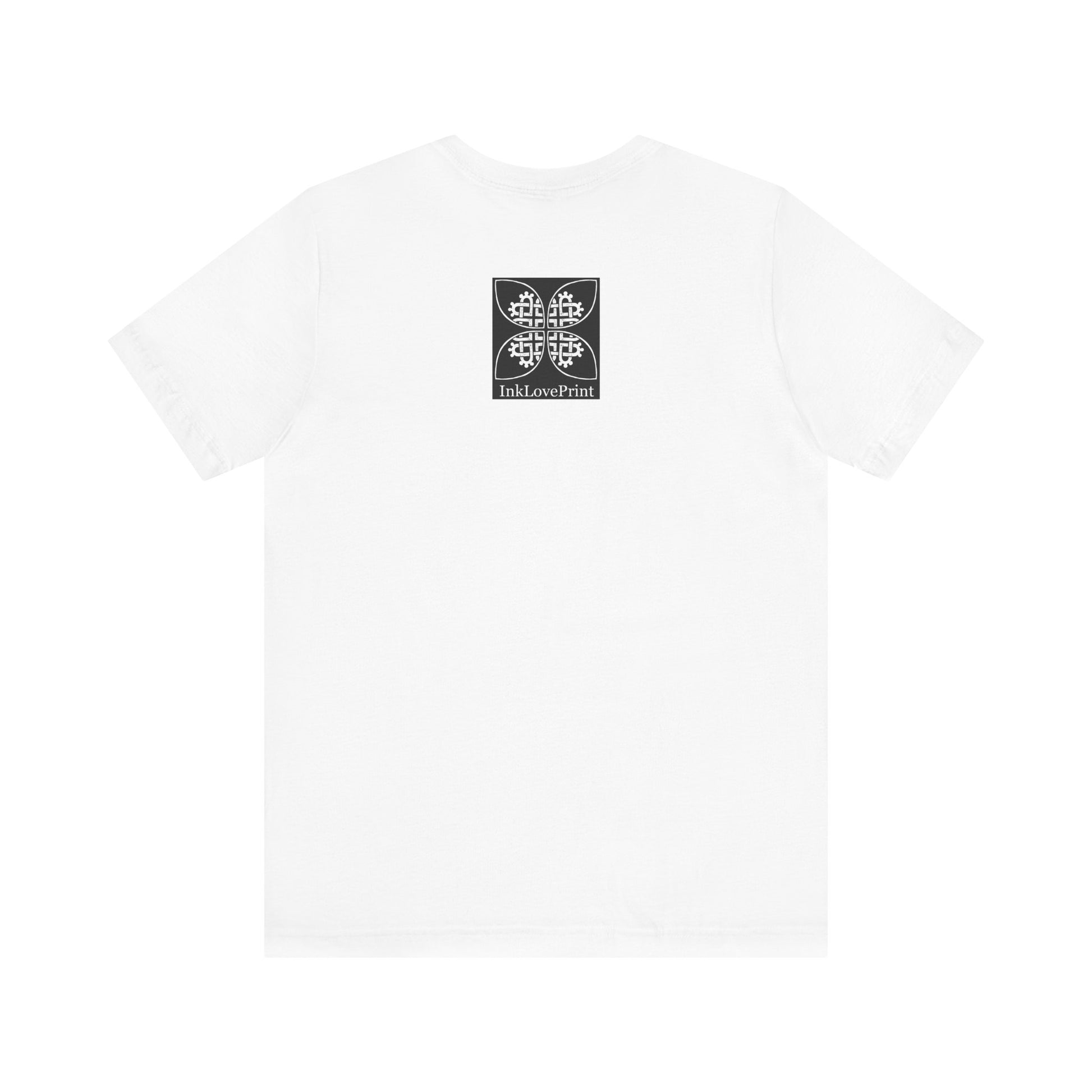 Celtic Heart Motif White Design T-Shirt - InkLovePrint