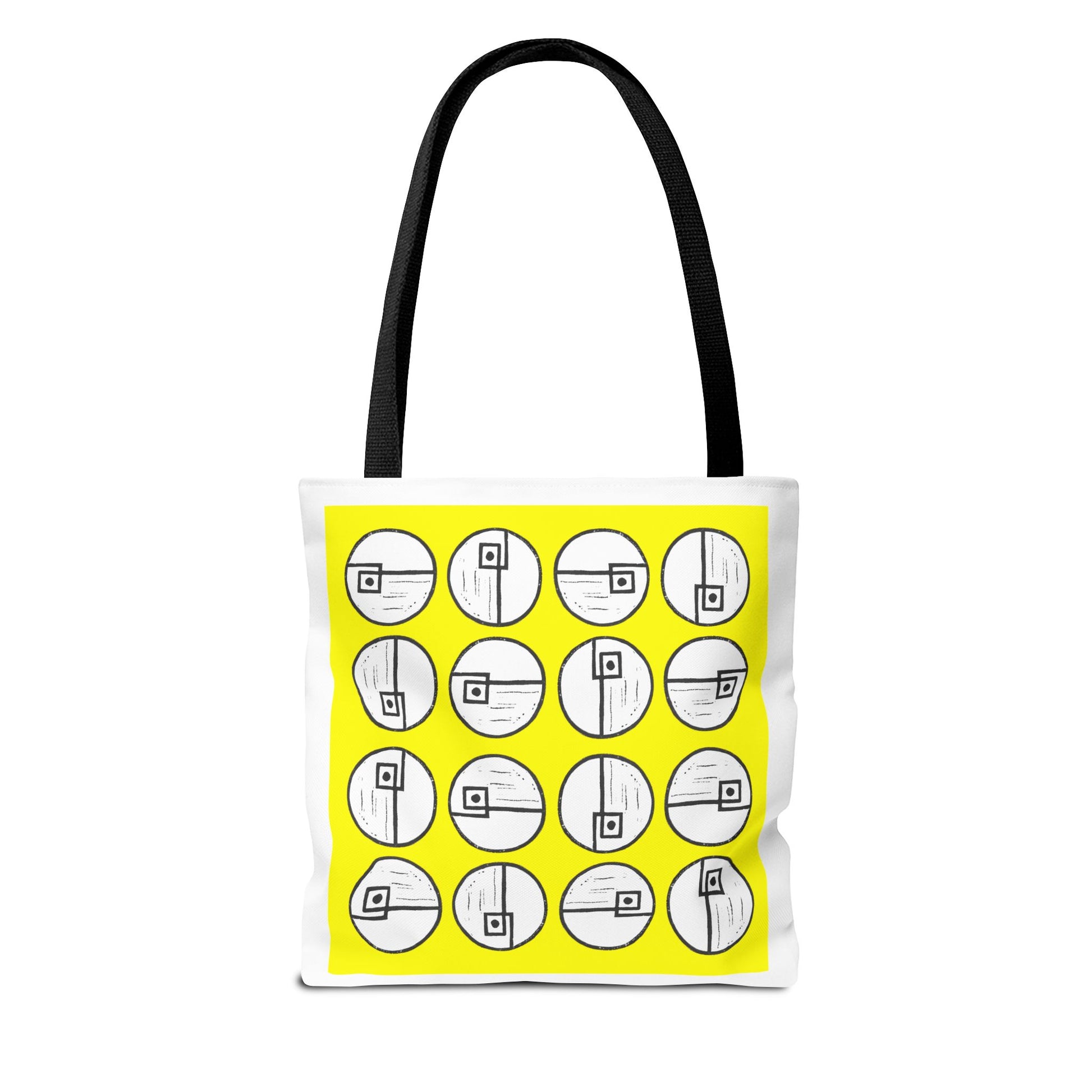 Rotating Rectangle Yellow Tote Bag - InkLovePrint