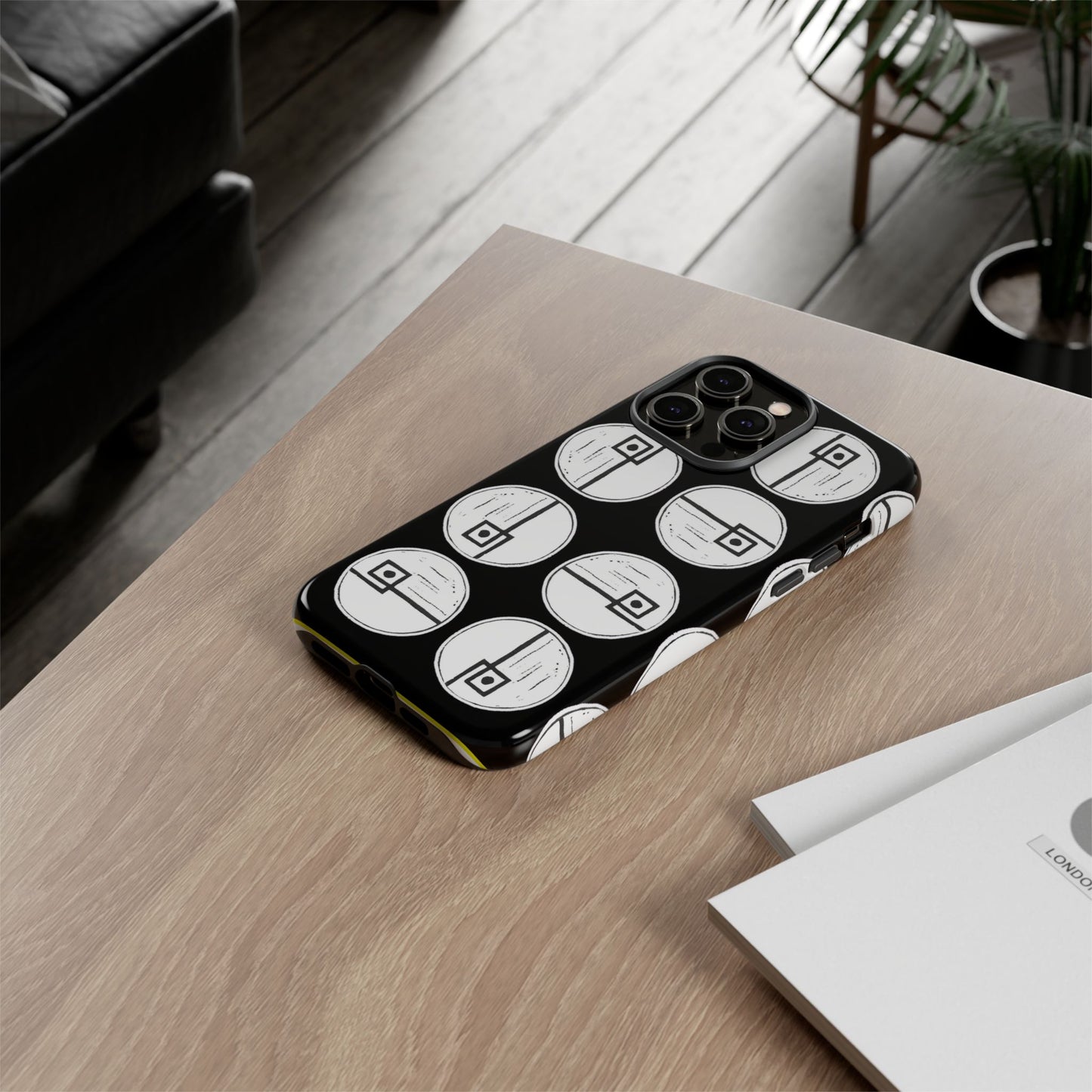 Rotating Rectangle Black Phone case - InkLovePrint