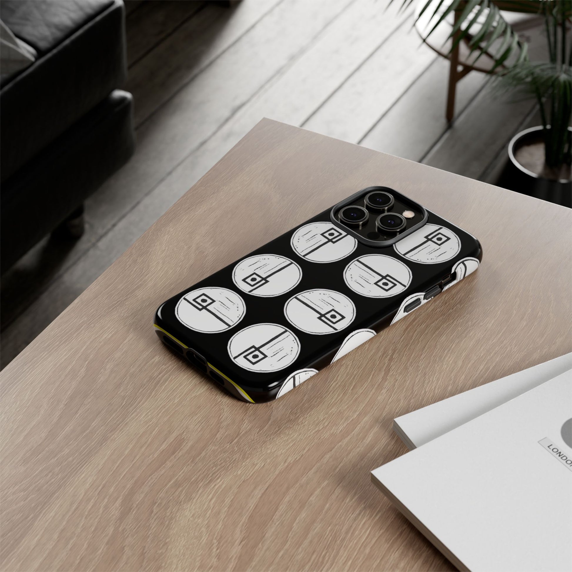 Rotating Rectangle Black Phone case - InkLovePrint