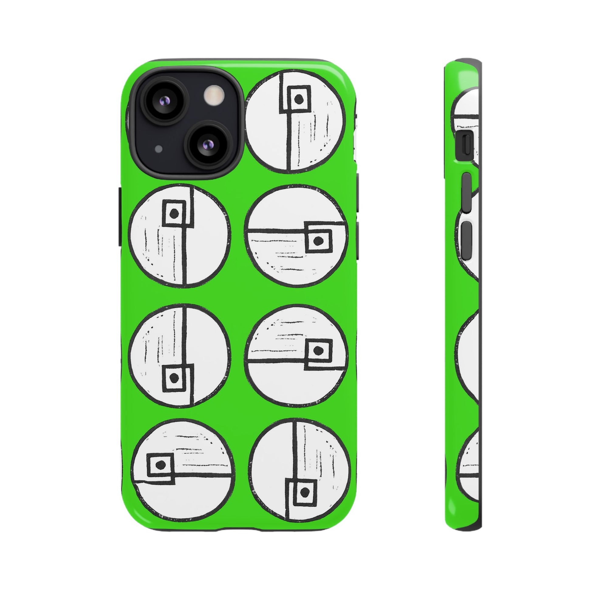 Rotating Rectangle Green Phone case - InkLovePrint