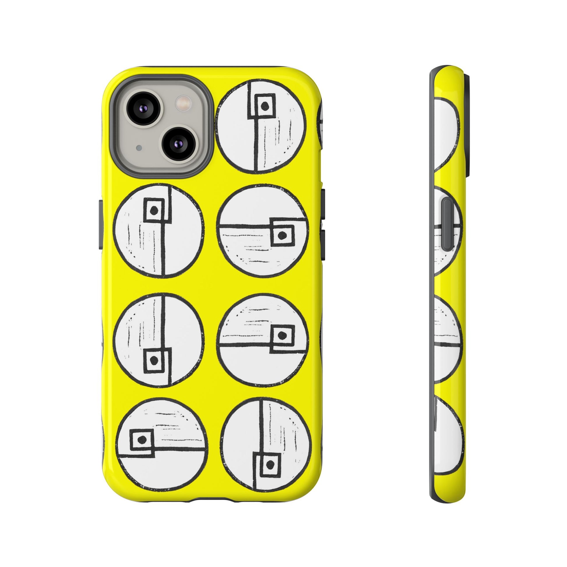 Rotating Rectangle Yellow Phone case - InkLovePrint