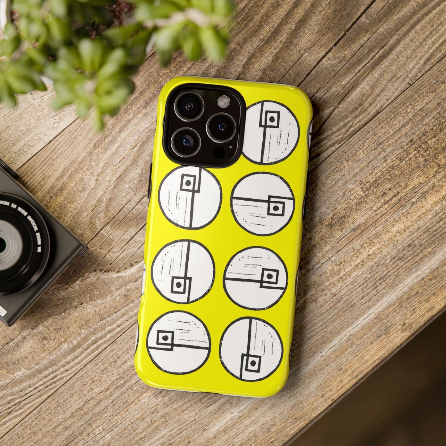 Rotating Rectangle Yellow Phone case - InkLovePrint