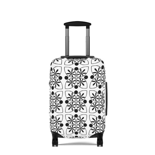 Black Flower Luggage Cover - InkLovePrint