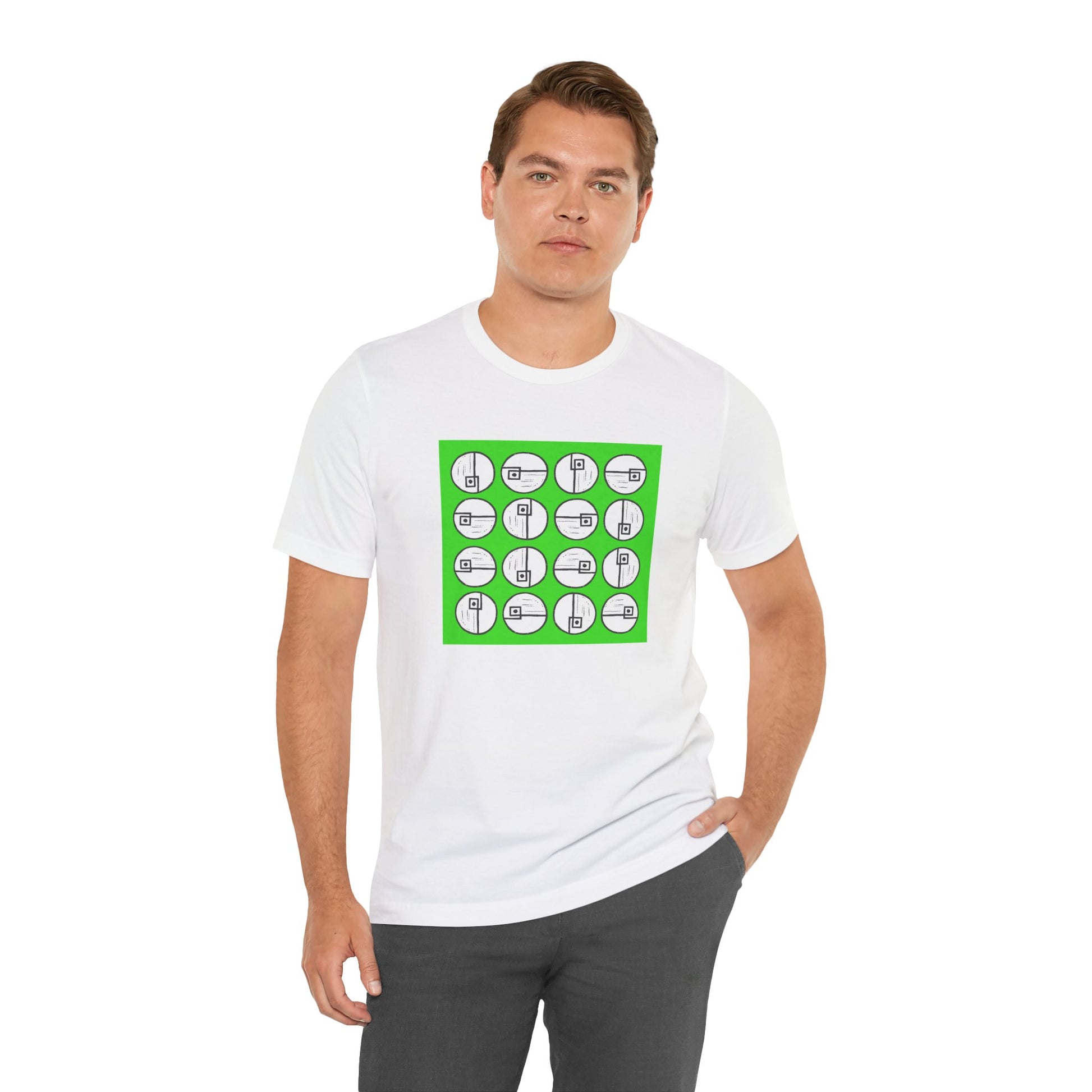 Rotating Rectangle on Green - InkLovePrint