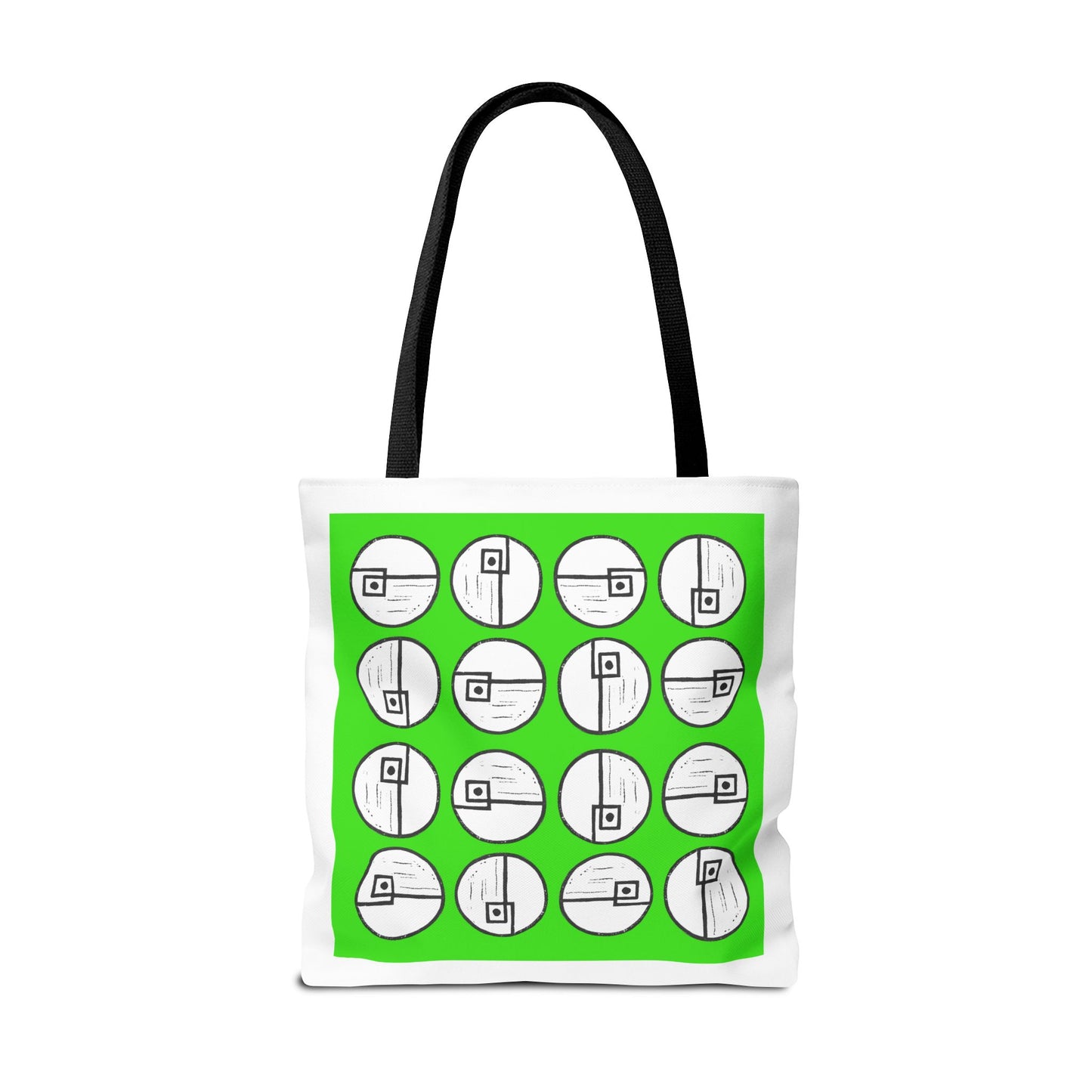 Rotating Rectangle Green Tote Bag - InkLovePrint
