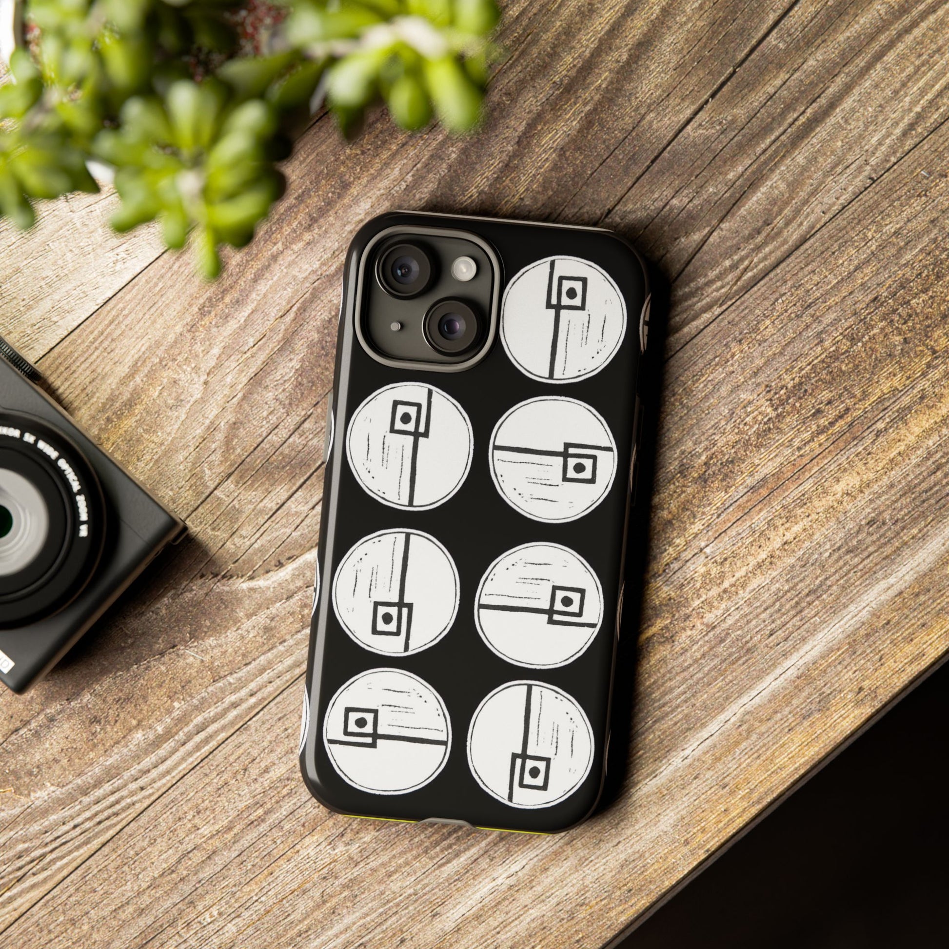 Rotating Rectangle Black Phone case - InkLovePrint