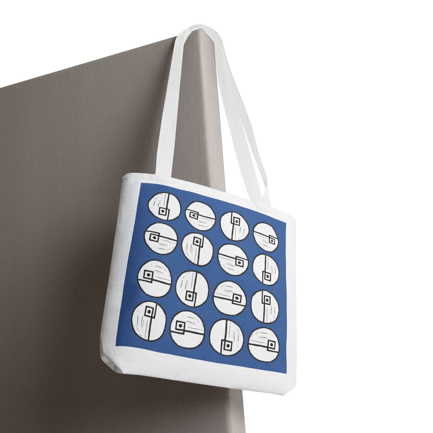 Rotating Rectangle Blue Tote Bag - InkLovePrint