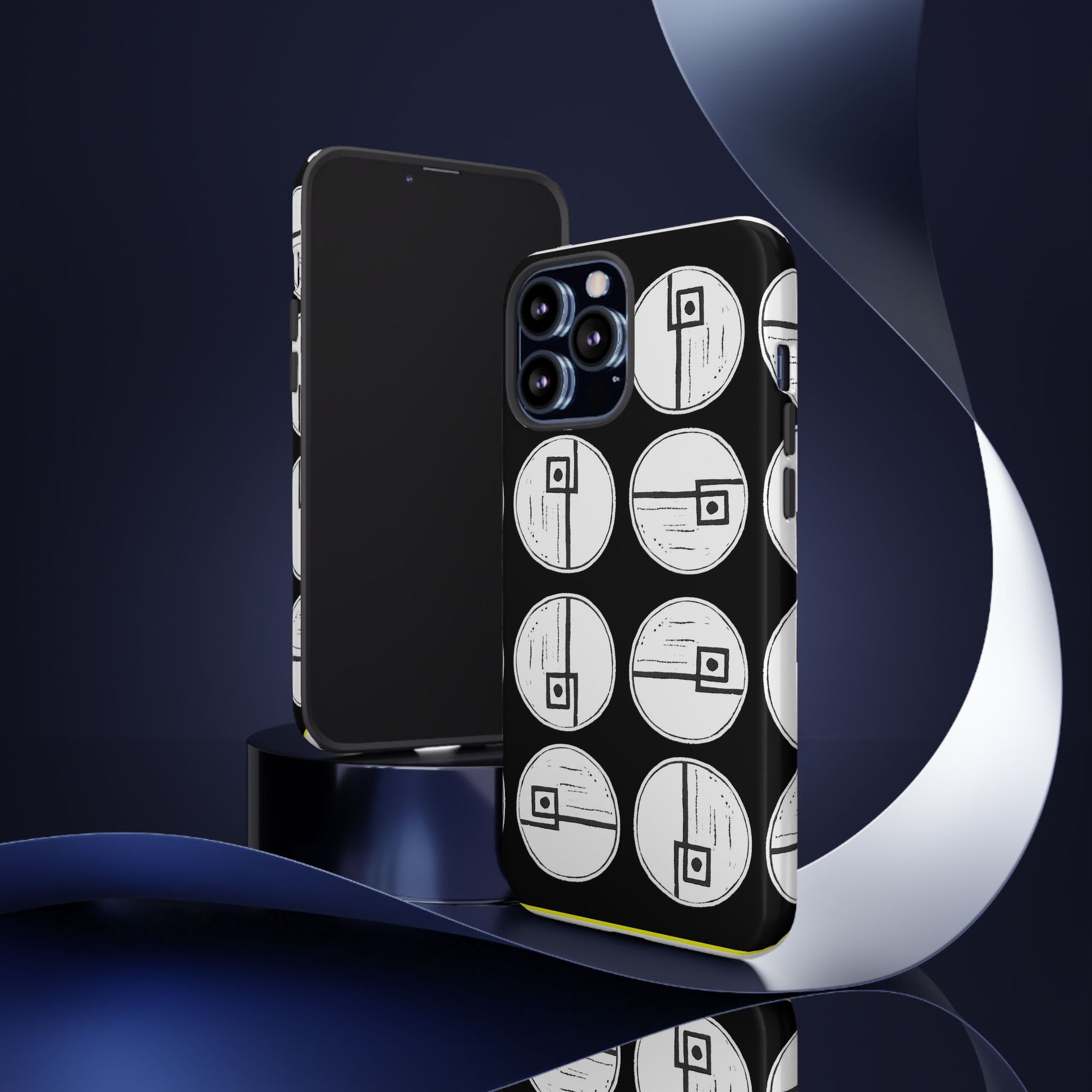 Rotating Rectangle Black Phone case - InkLovePrint