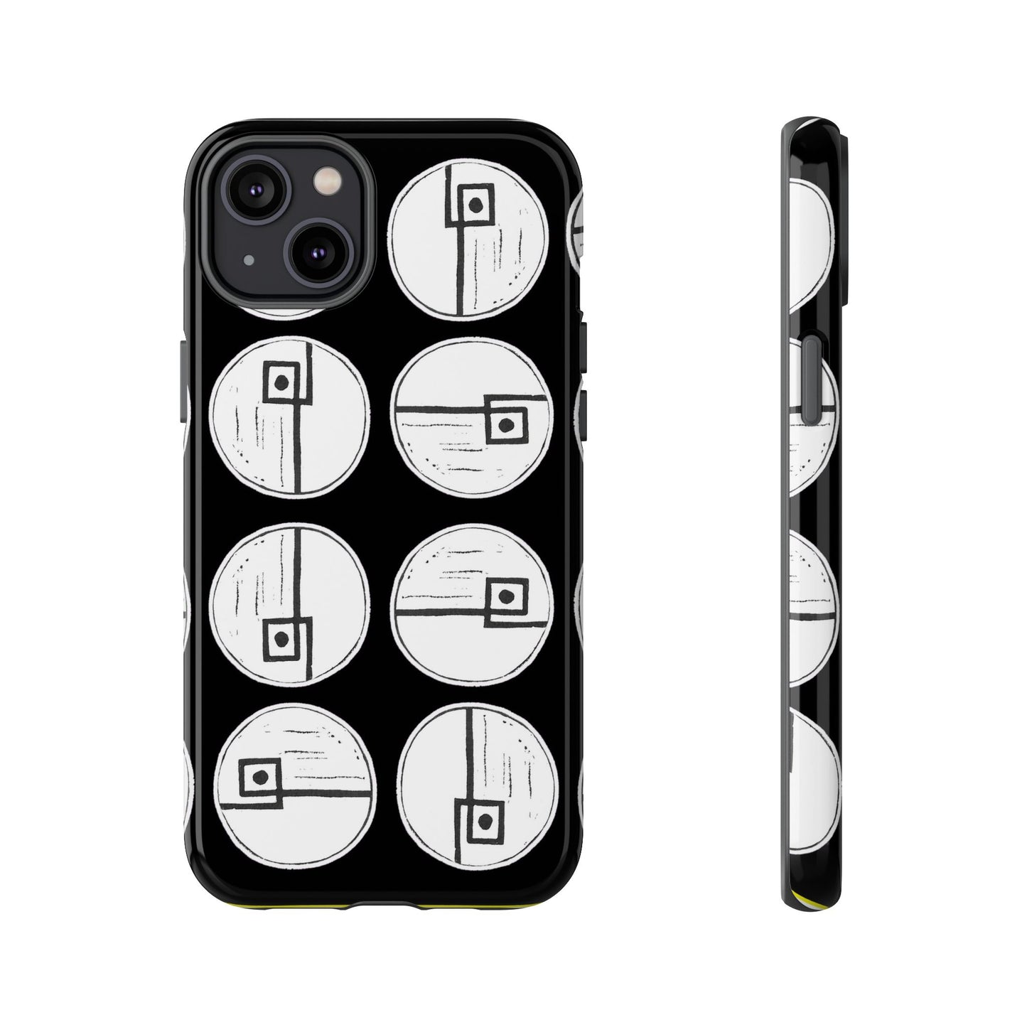 Rotating Rectangle Black Phone case - InkLovePrint