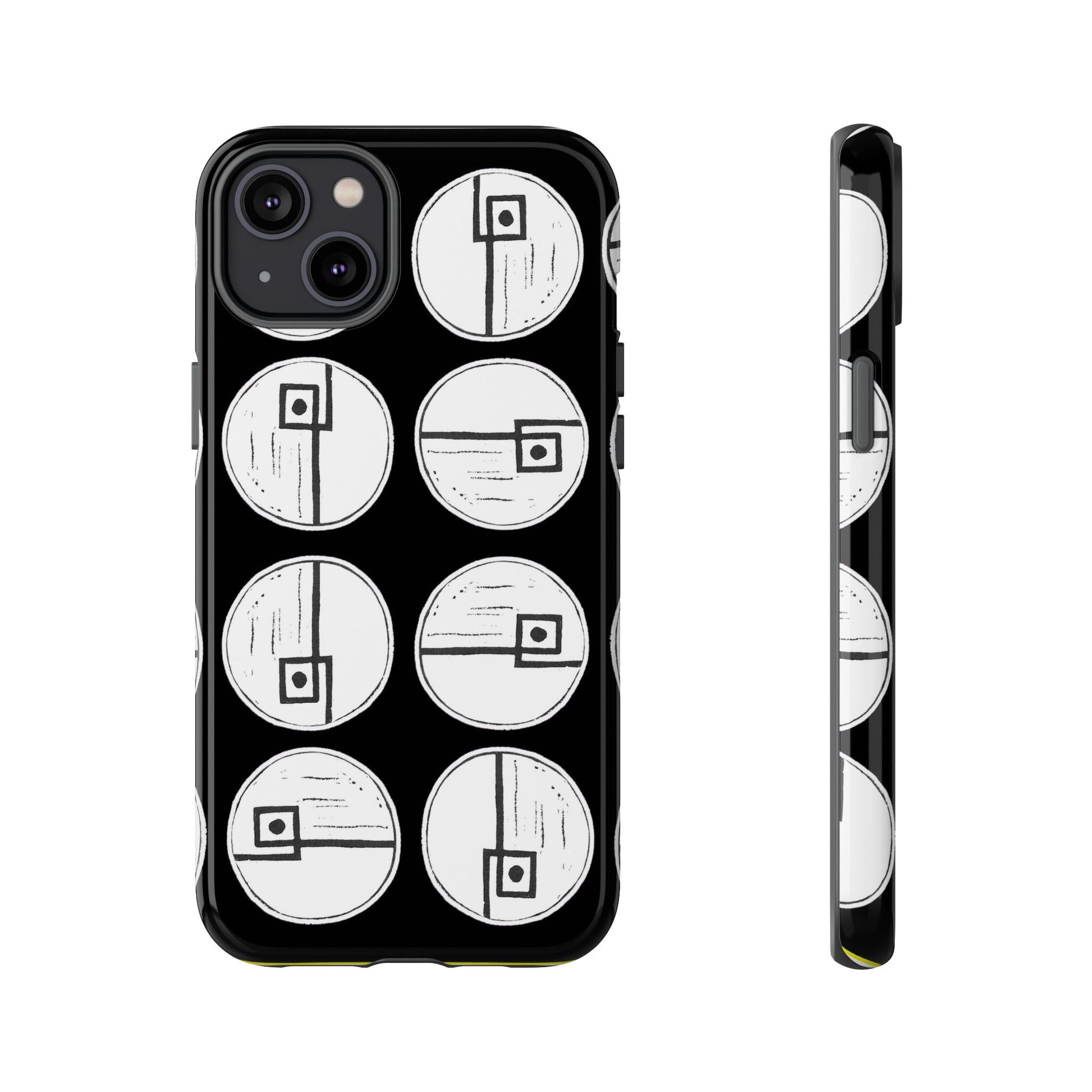 Rotating Rectangle Black Phone case - InkLovePrint