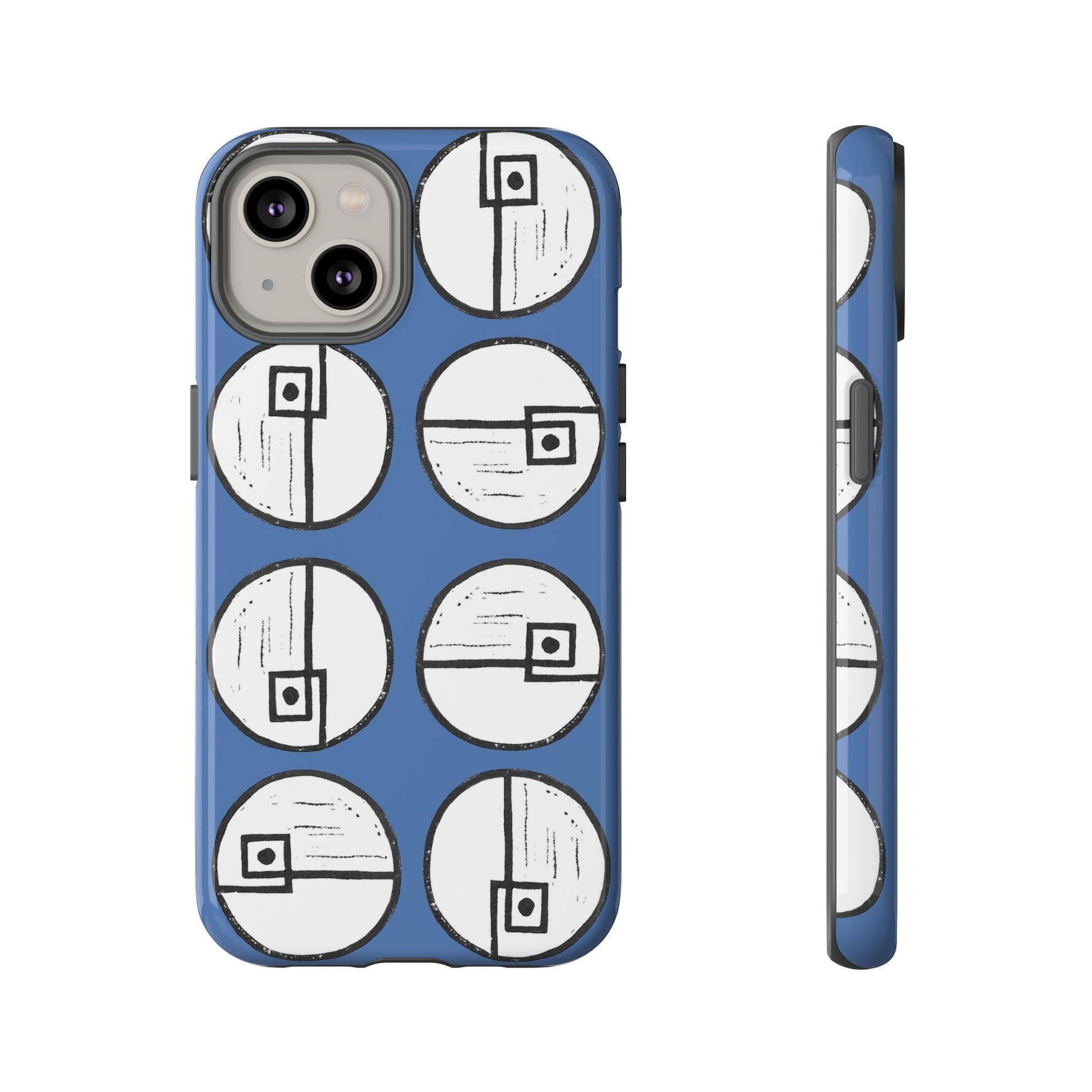 Rotating Rectangle Blue Phone case - InkLovePrint