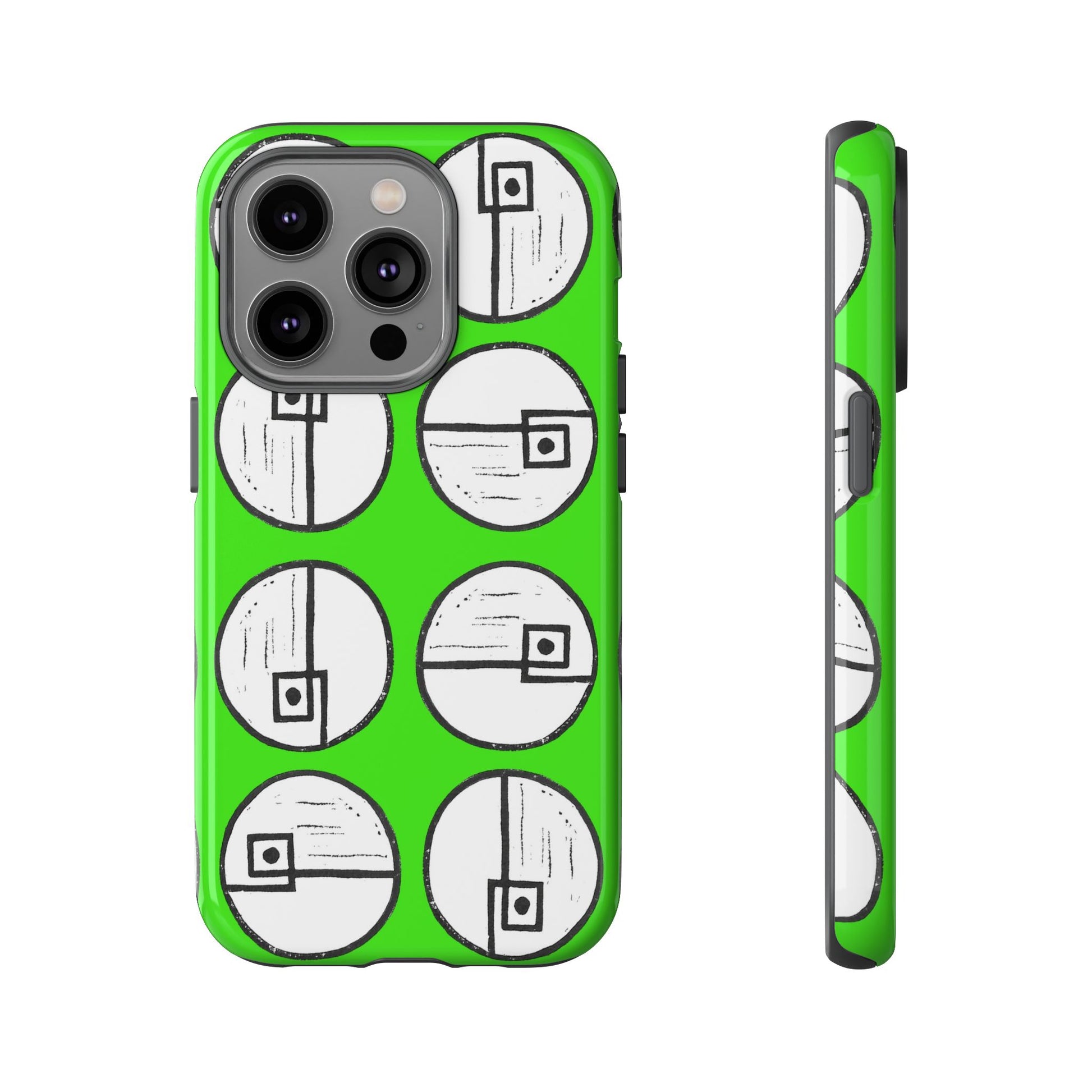 Rotating Rectangle Green Phone case - InkLovePrint