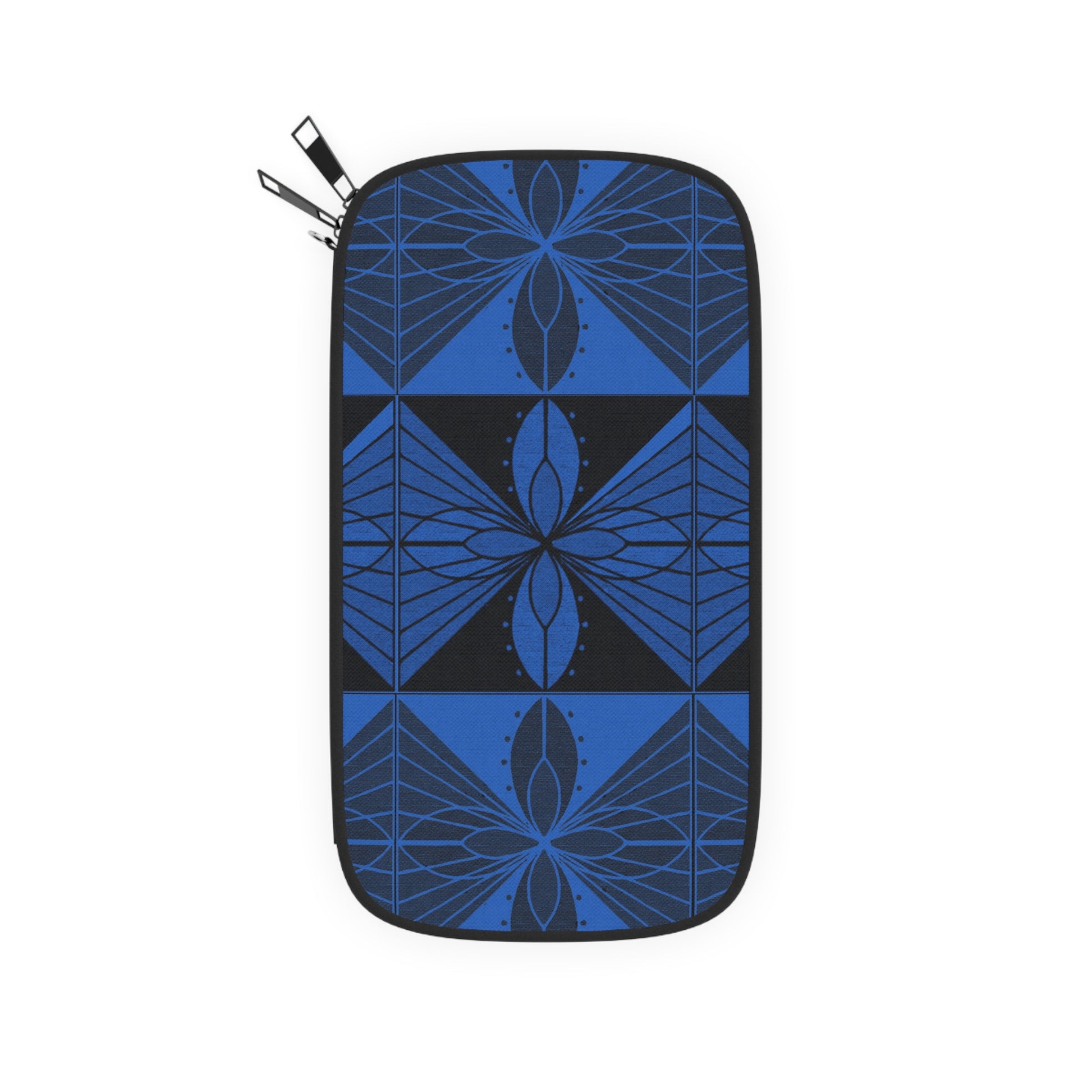 Geometric Blue 2 Passport Wallet - InkLovePrint