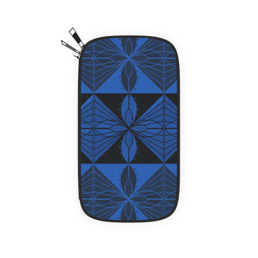Geometric Blue 2 Passport Wallet - InkLovePrint