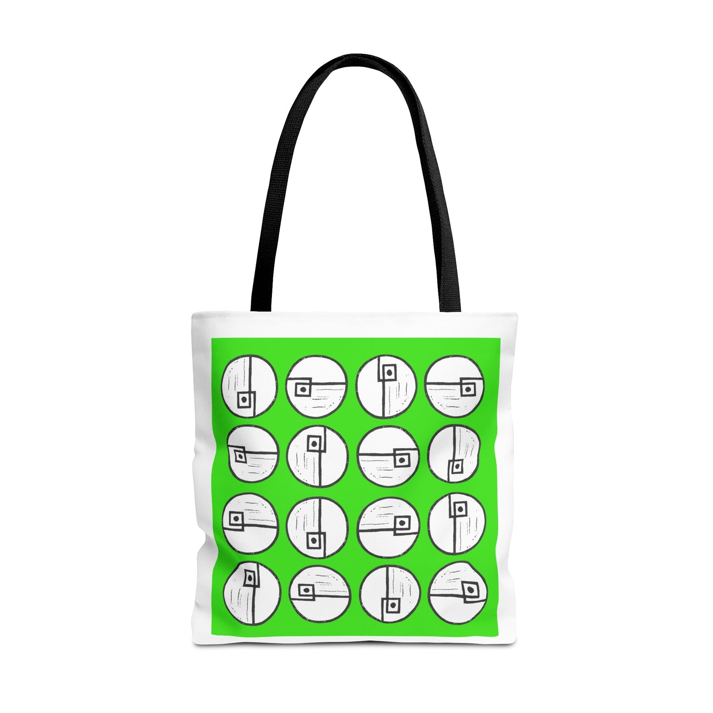 Rotating Rectangle Green Tote Bag - InkLovePrint