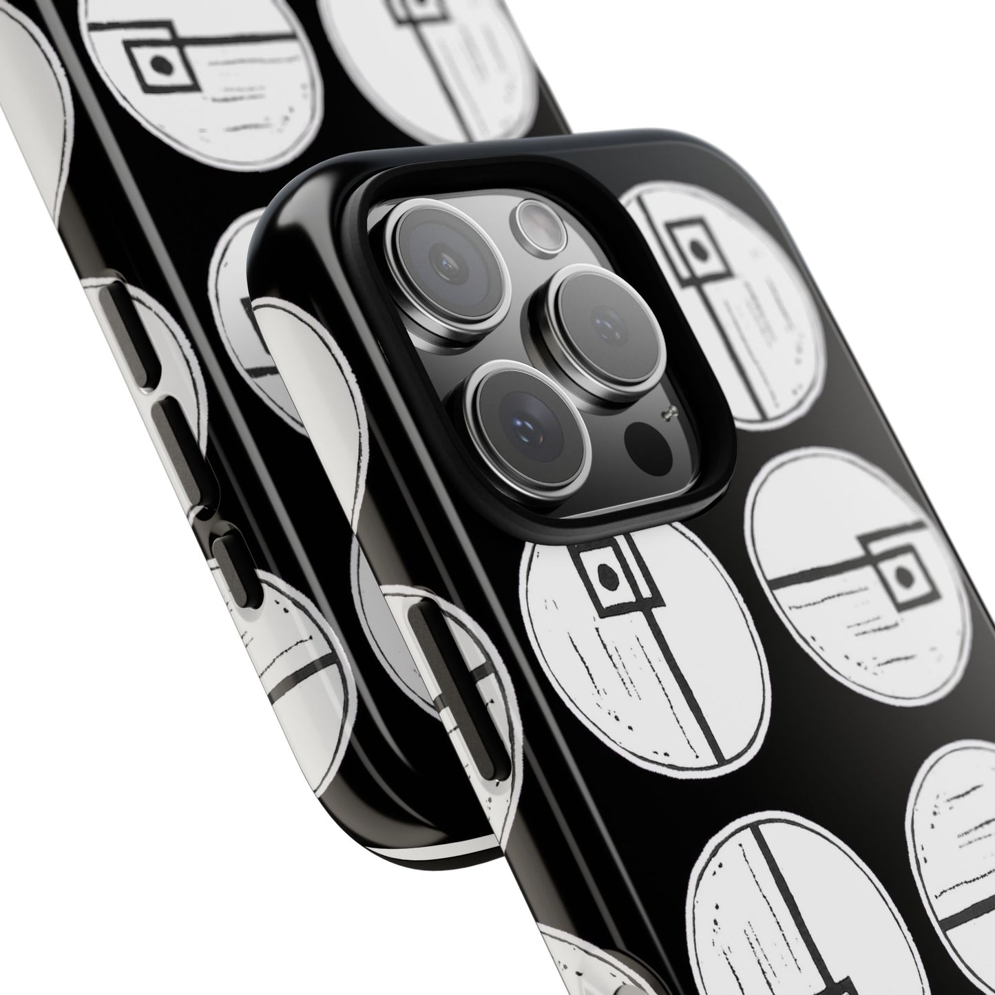 Rotating Rectangle Black Phone case - InkLovePrint