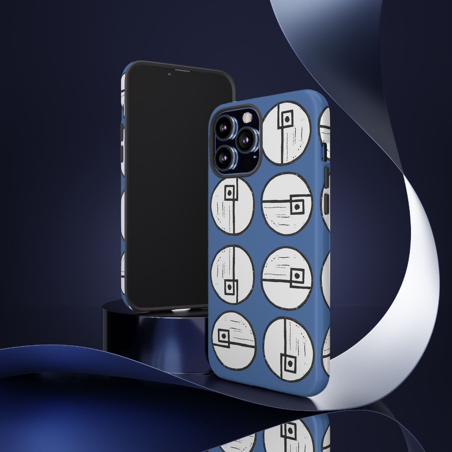 Rotating Rectangle Blue Phone case - InkLovePrint