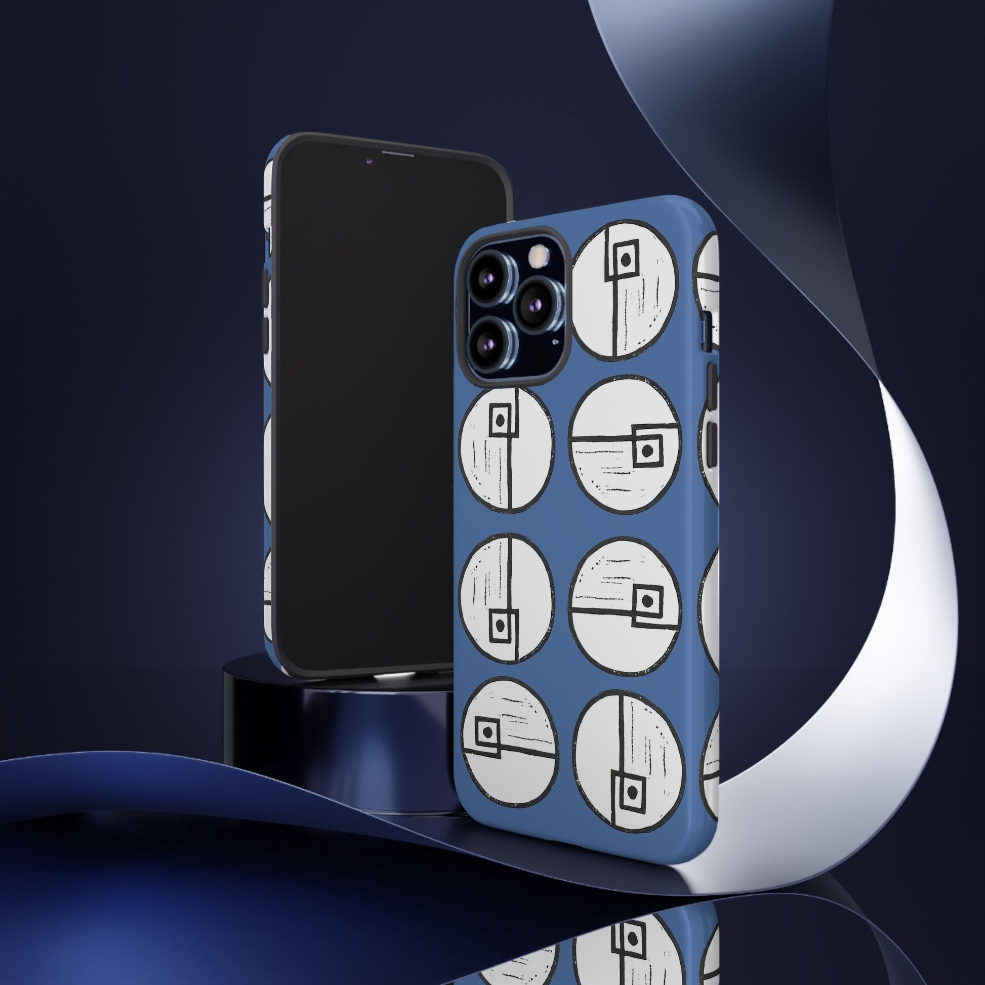 Rotating Rectangle Blue Phone case - InkLovePrint