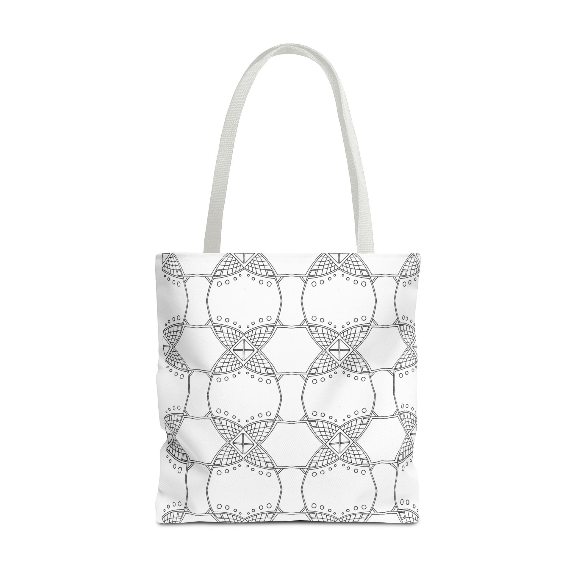 Grid Line Pattern Tote Bag - InkLovePrint